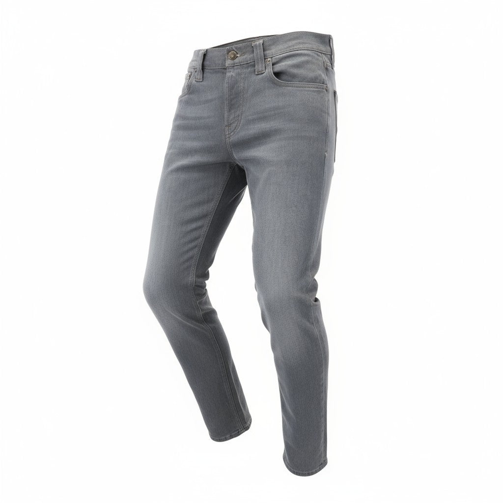 NUDIE JEANS ploni vyriški Finn džinsai W30/L32 Slim Fit vidutinio liemens pilki tamprūs 