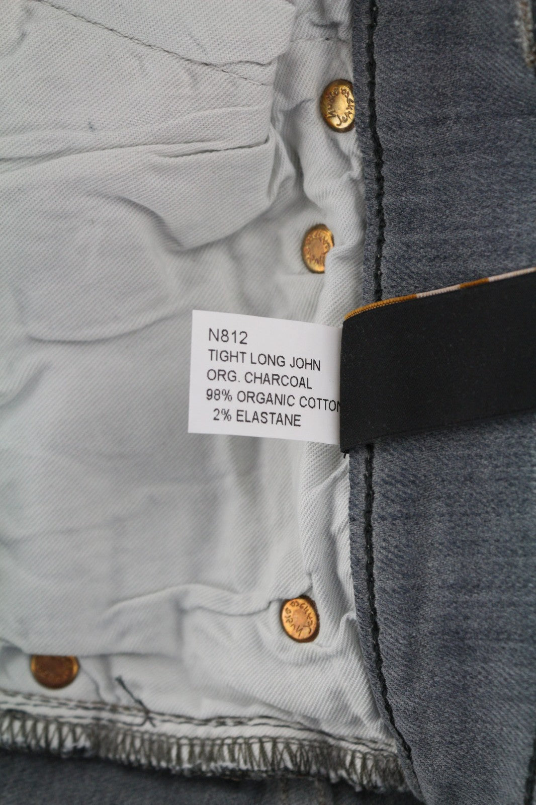 NUDIE JEANS vyriški aptempti ilgi džinsai W30/L32 tamsiai rudi, skalbti, ploni, organinio audinio 