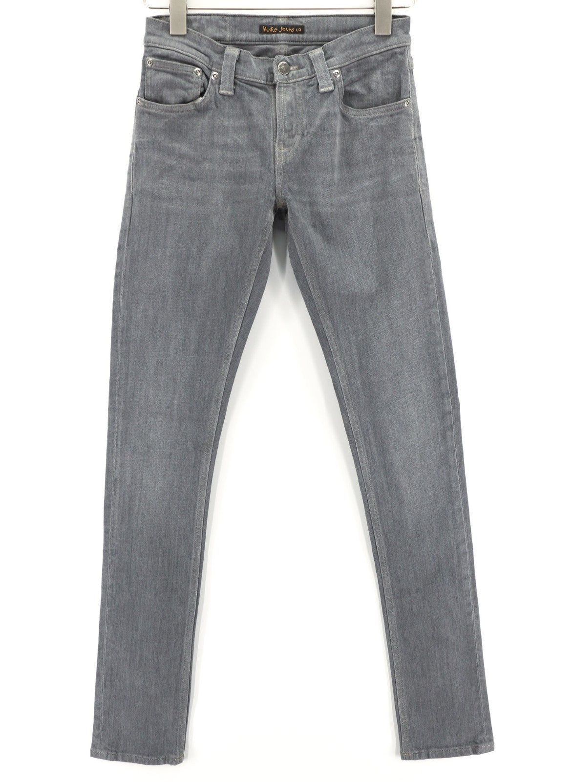 NUDIE JEANS Tight Long John Women's Jeans W26/L34 Charcoal Wash Slim Organic