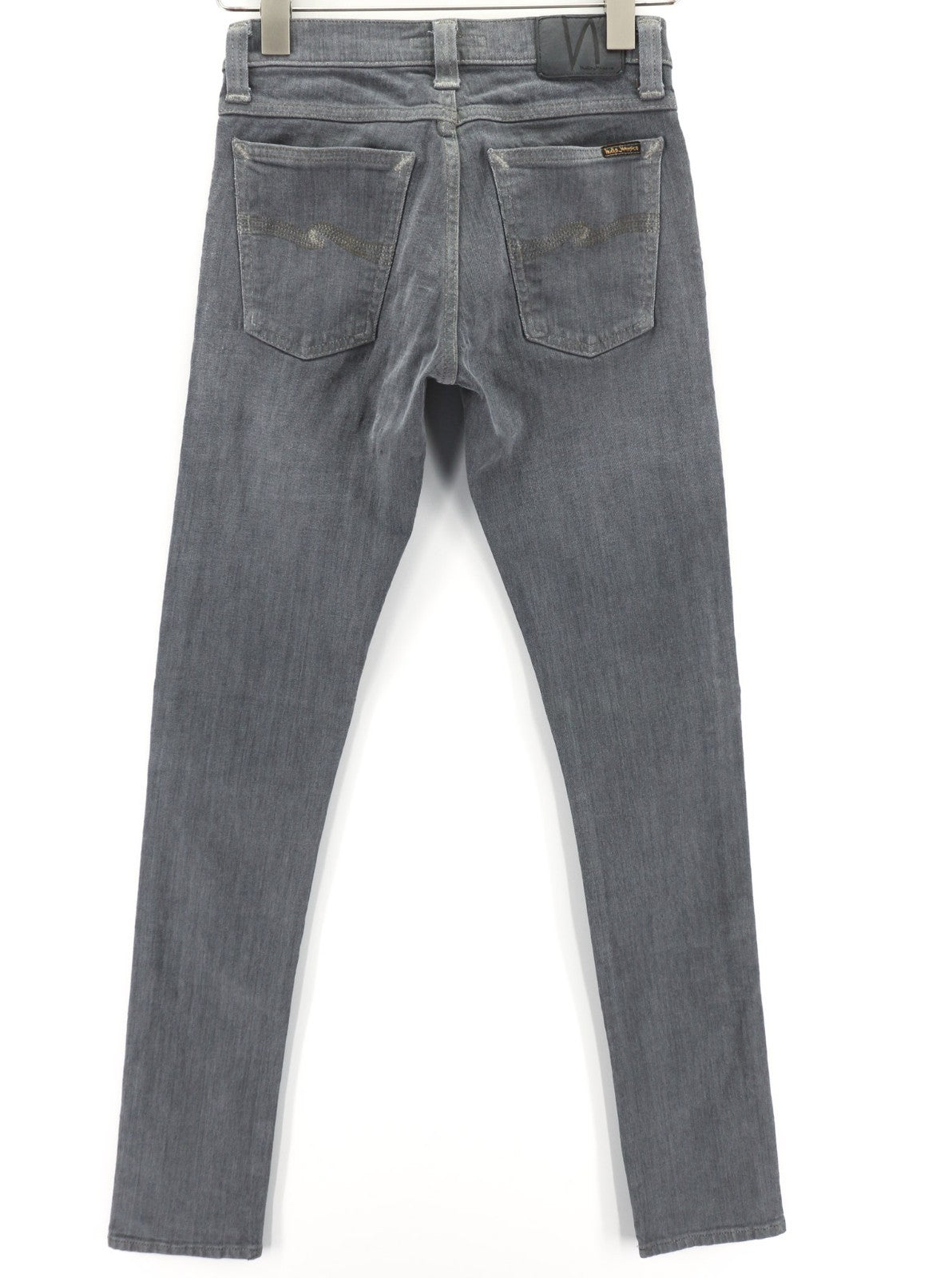 NUDIE JEANS Tight Long John Women's Jeans W26/L34 Charcoal Wash Slim Organic