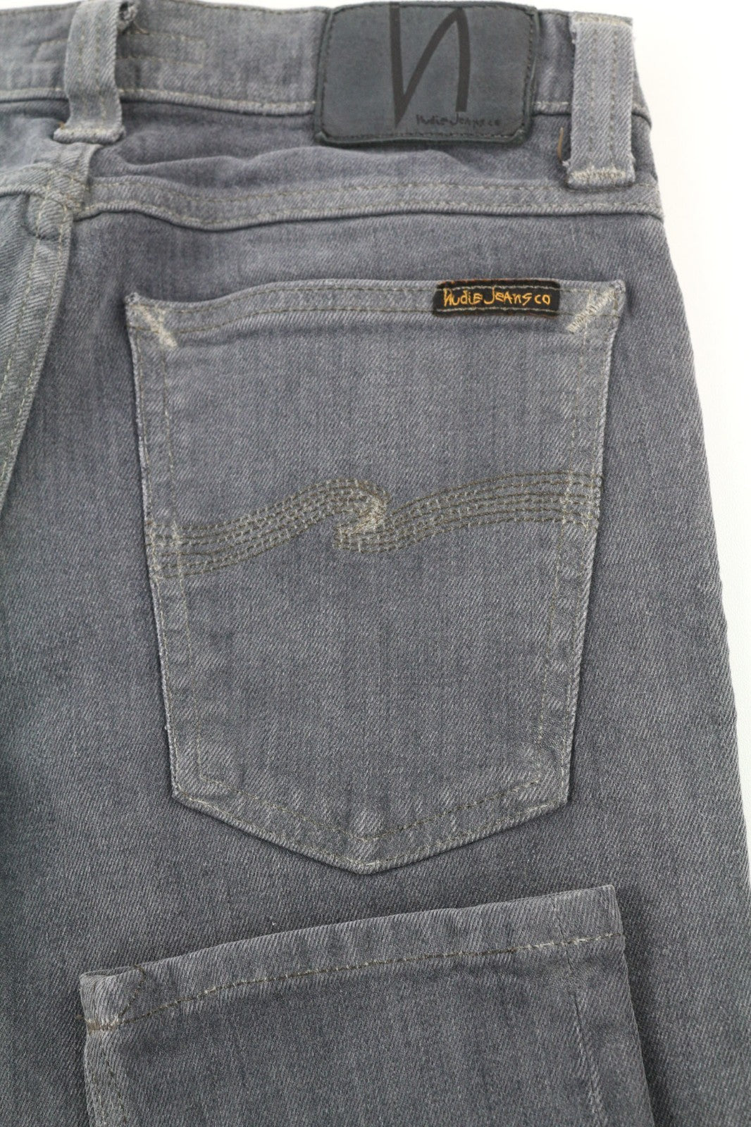 NUDIE JEANS Tight Long John Women's Jeans W26/L34 Charcoal Wash Slim Organic