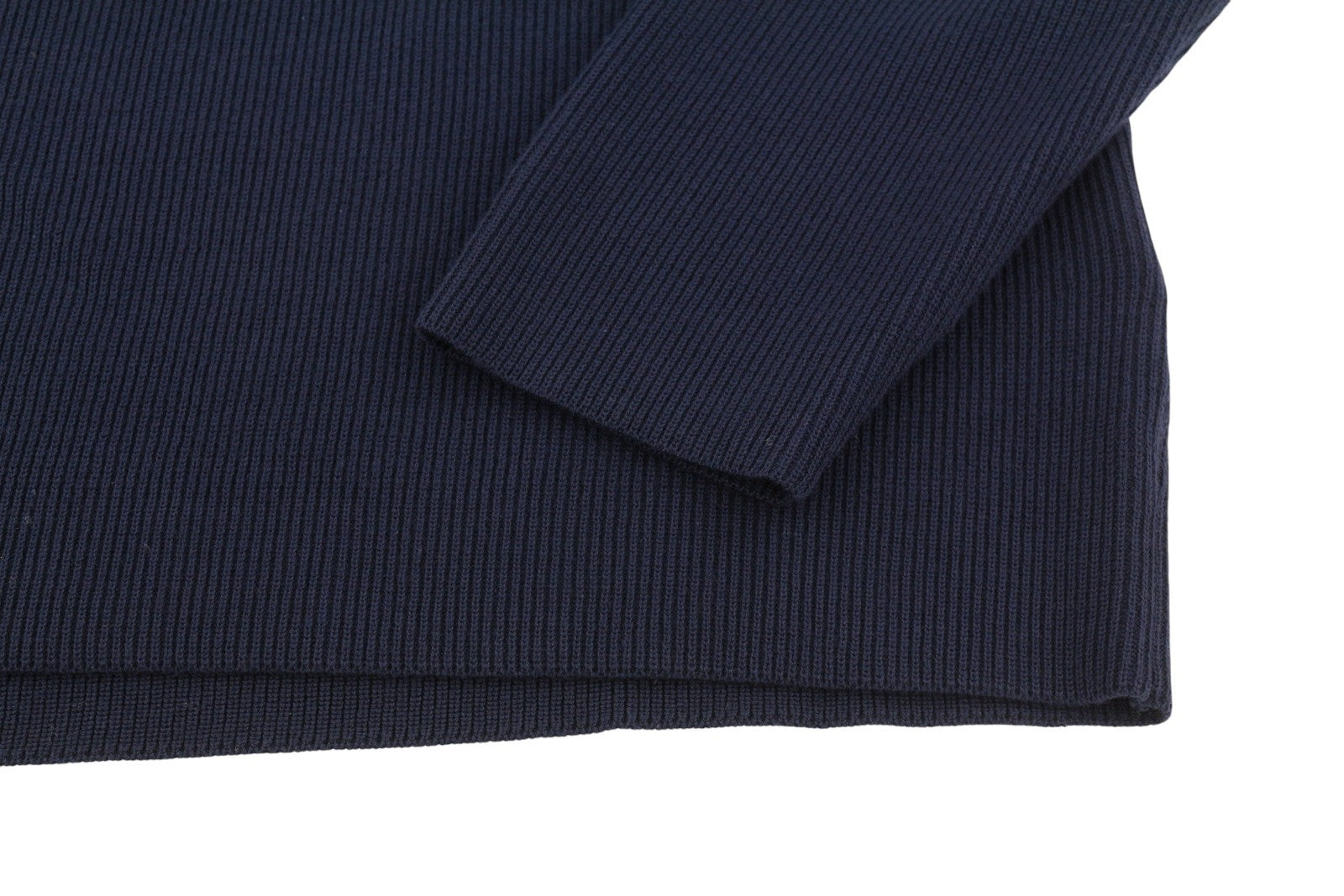 GANT Men Jumper 2XL Dark Blue Cotton Tight-Knit Half Zip Neck Logo Pullover