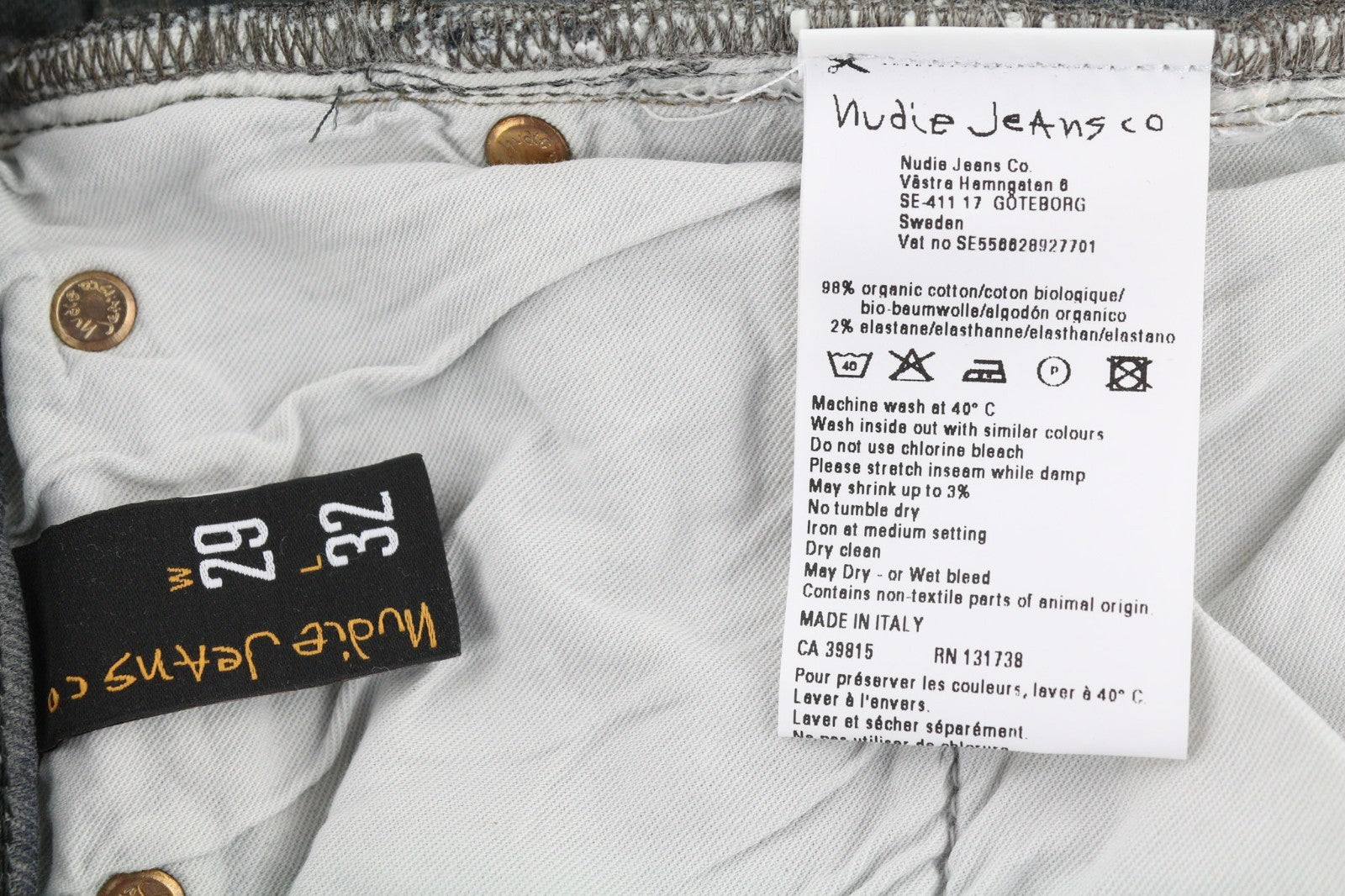 NUDIE JEANS vyriški aptempti ilgi džinsai W29/L32 tamsiai pilki, ploni, skalbinių spalvos 