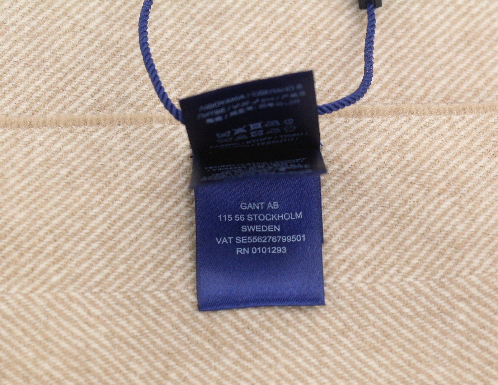 GANT „Herringbone“ vilnonis šalikas moterims, šiltas chaki spalvos vilnonis, tvirtai megztas kutais 