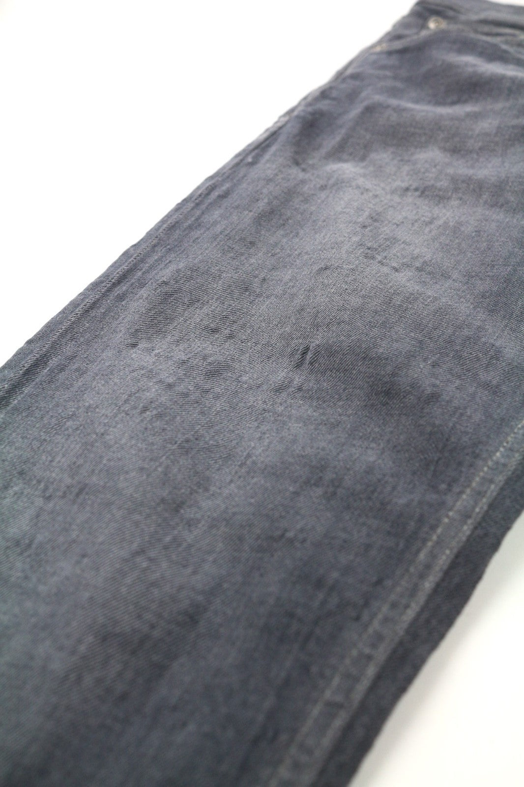 NUDIE JEANS vyriški aptempti ilgi džinsai W31/L34 tamsiai pilki ploni džinsiniai džinsai su logotipu 