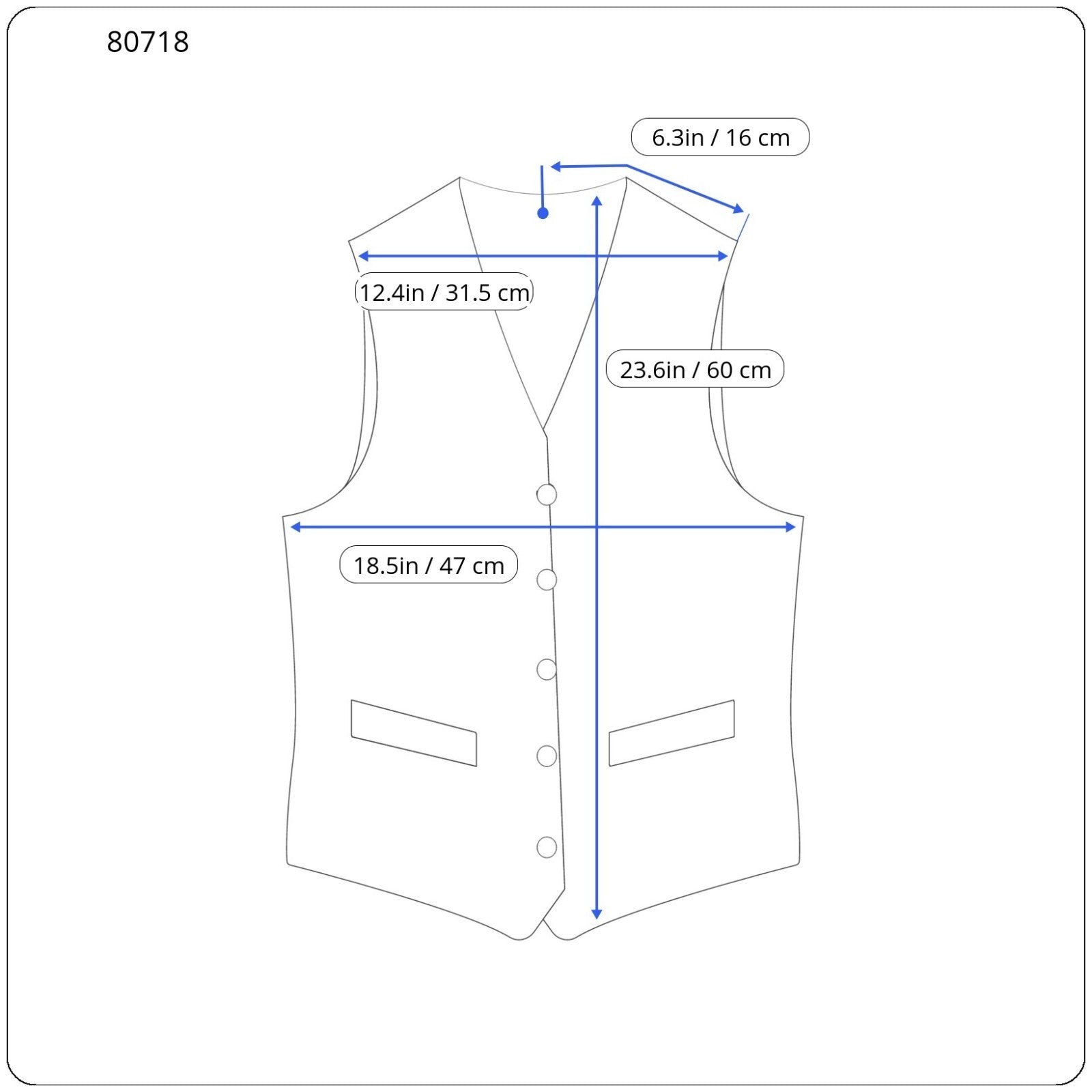 NUDIE JEANS Gustav Men's Vest M Oden Blue Organic Thin Lined Pockets