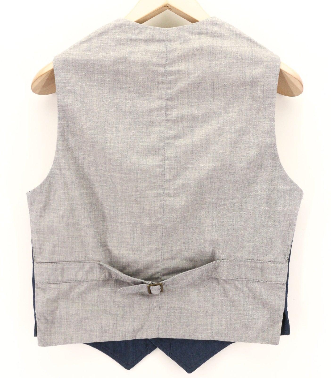 NUDIE JEANS Men's Vest S Blue Organic Cotton Button Patch Pockets Lined