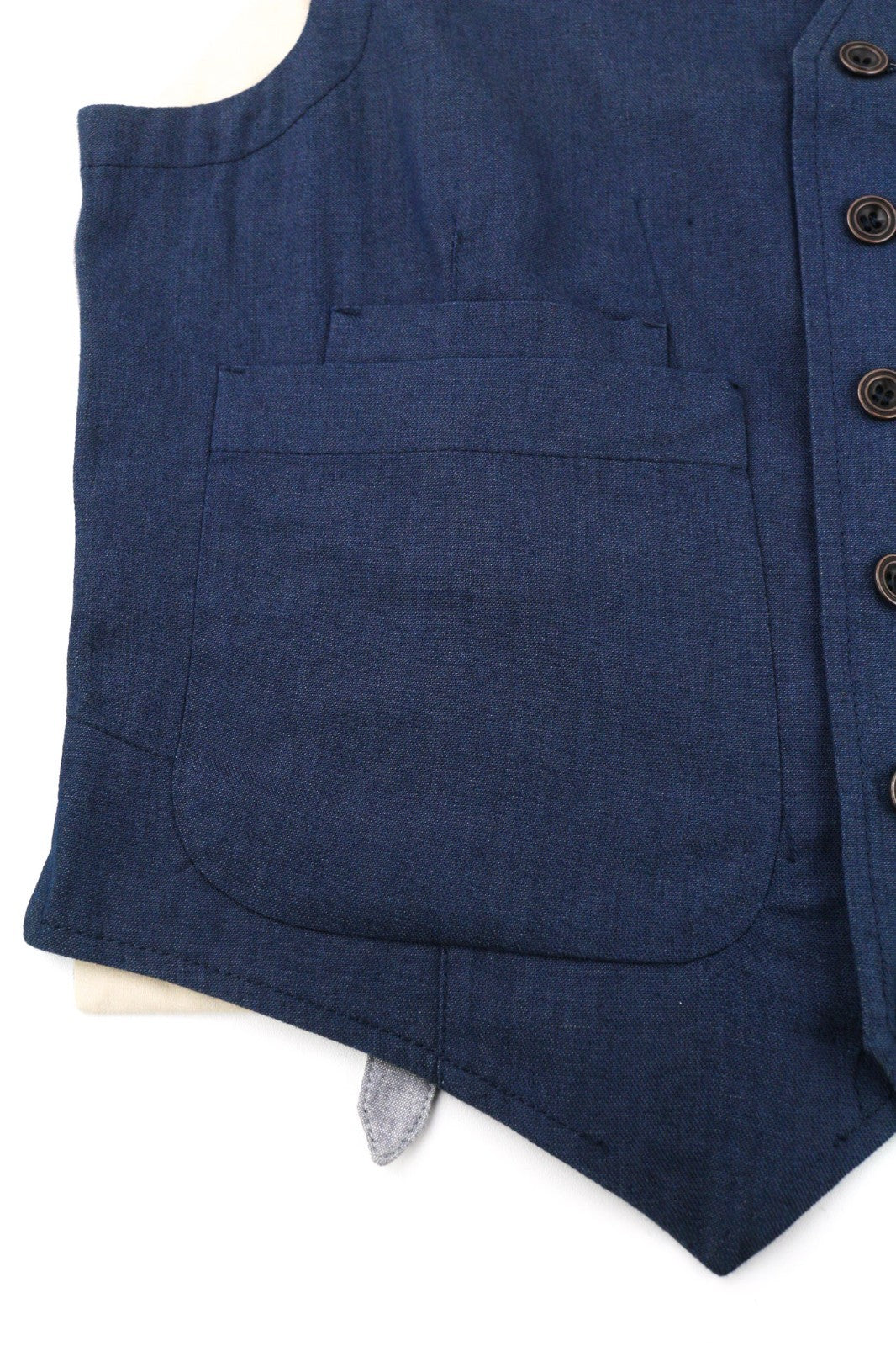 NUDIE JEANS vyriška liemenė M mėlyna ekologiška medvilnė su uždėtinėmis kišenėmis ir pamušalu, su sagomis 