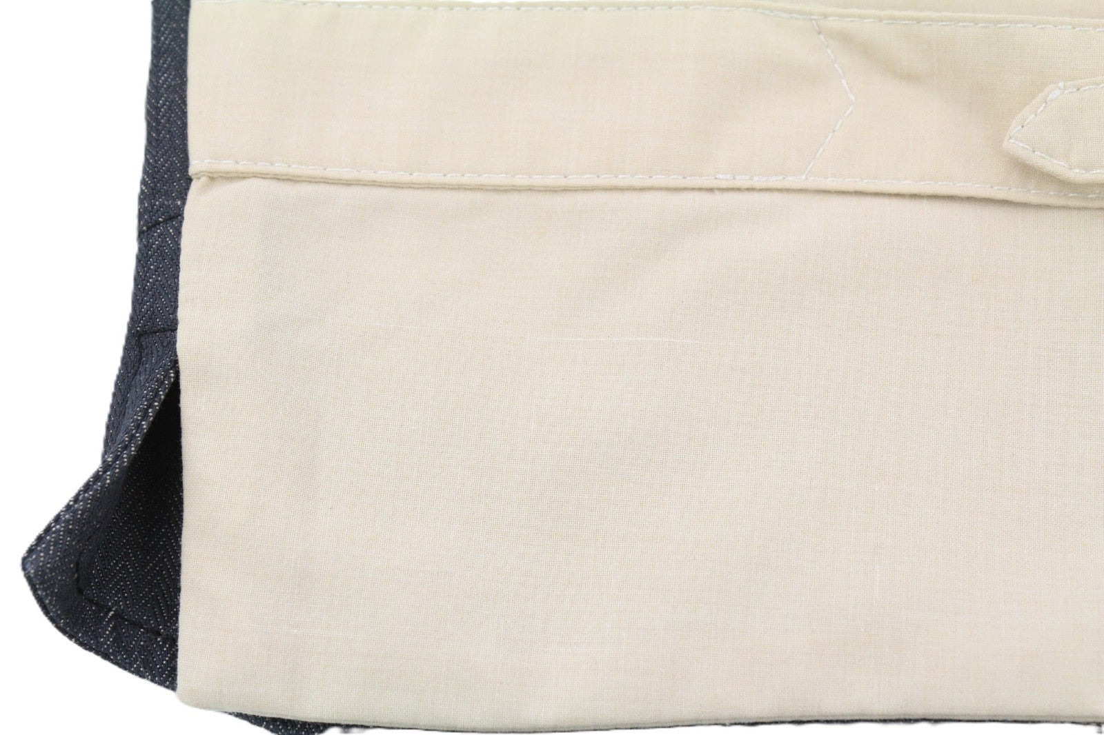 NUDIE JEANS Eino Broken Selvage Men's Vest XS Blue Button Lined Pockets