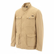 NUDIE JEANS Mick vyriška striukė S ruda su užtrauktuku, kišenėmis ant rankogalių be pamušalo 