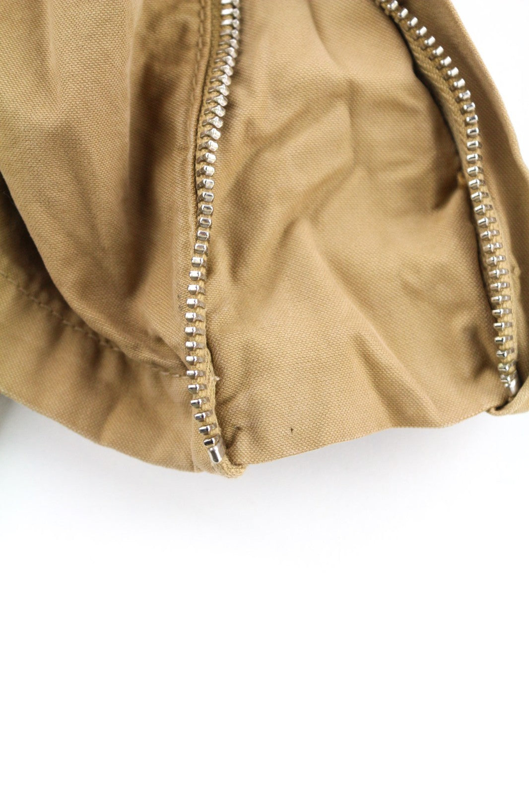 NUDIE JEANS Mick vyriška striukė S ruda su užtrauktuku, kišenėmis ant rankogalių be pamušalo 