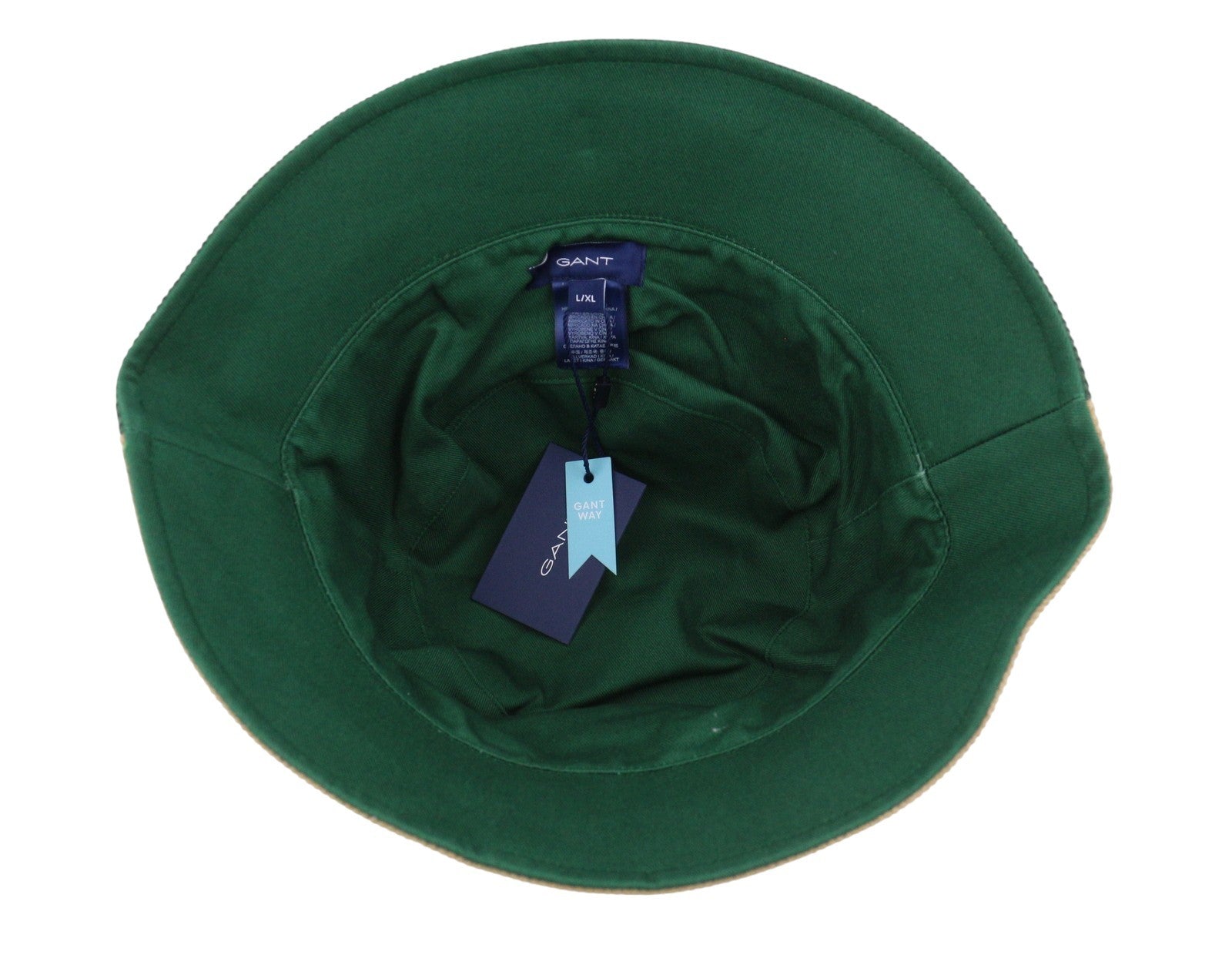 GANT Cord Bucket Men Hat L/XL Multicolor Cotton Front Logo Lined