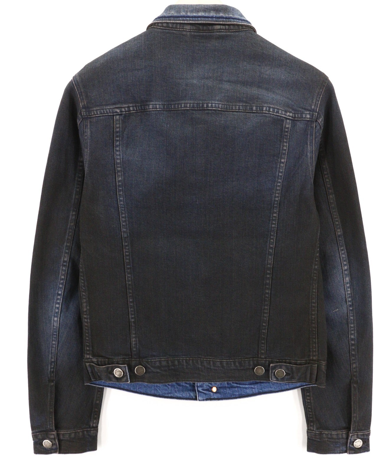 NUDIE JEANS Perry Men's Jacket S Denim Organic Black Blue Button Washed