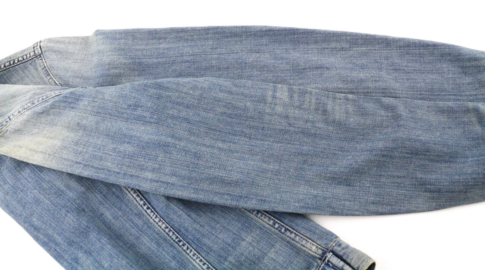 NUDIE JEANS Billy Men's Jacket S Light Blue Denim Button Spread Logo