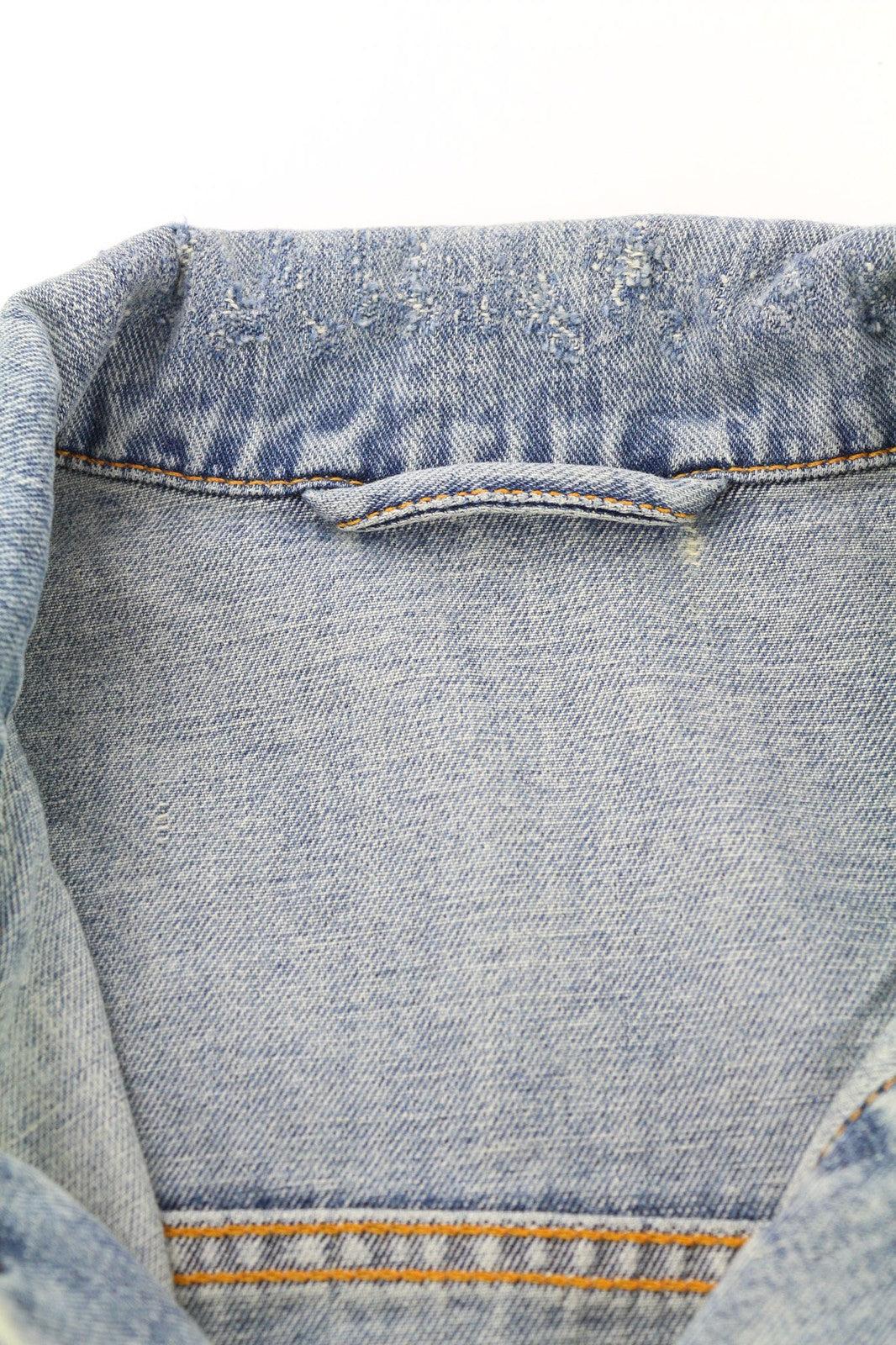 NUDIE JEANS Terry Men's Jacket S Bleach Blue Spread Denim Button Neck