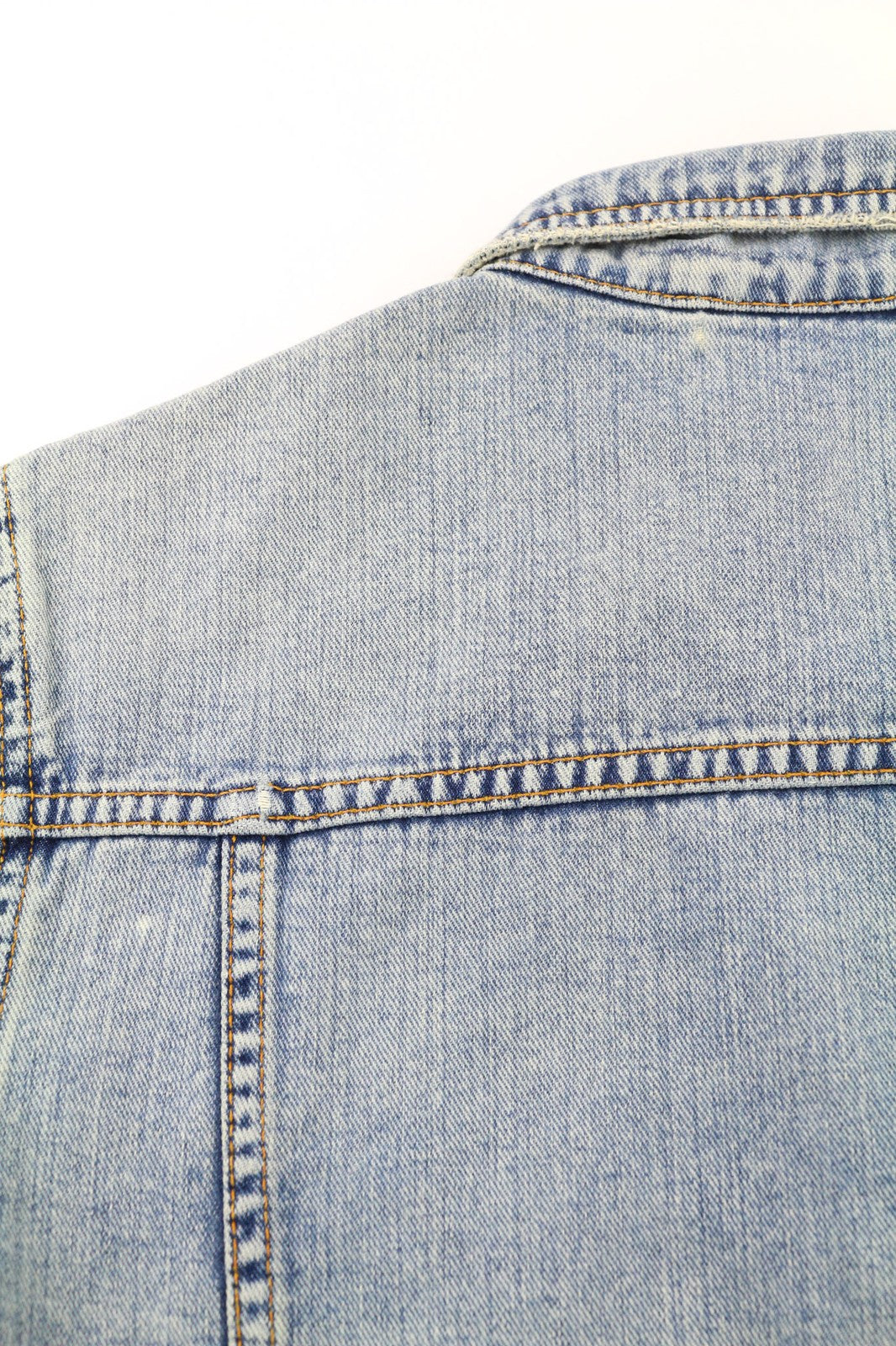 NUDIE JEANS Terry Men's Jacket S Bleach Blue Spread Denim Button Neck