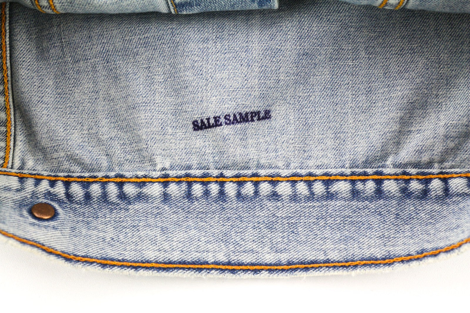 NUDIE JEANS Terry Men's Jacket M Bleach Blue Cotton Denim Spread Button