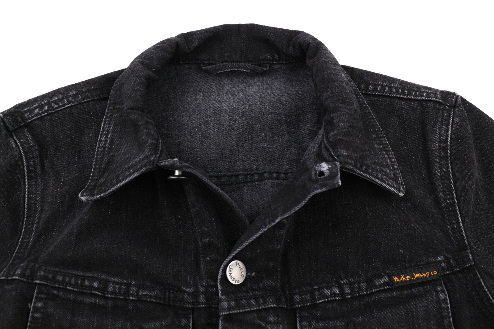 NUDIE JEANS Perry Organic Black Stone Men's Jacket S Black Denim Cotton