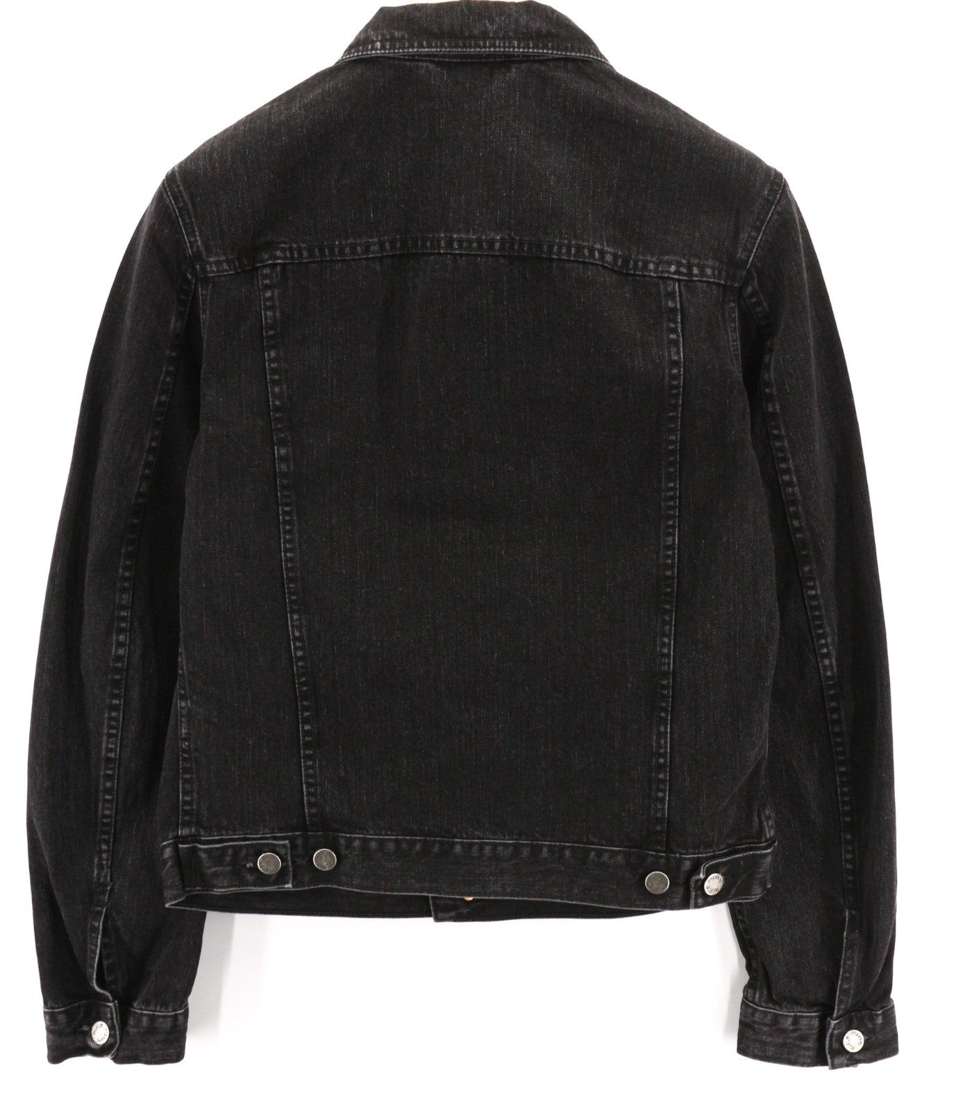 NUDIE JEANS Perry Organic Black Stone vyriška striukė M, džinsinė medvilnė, juoda 