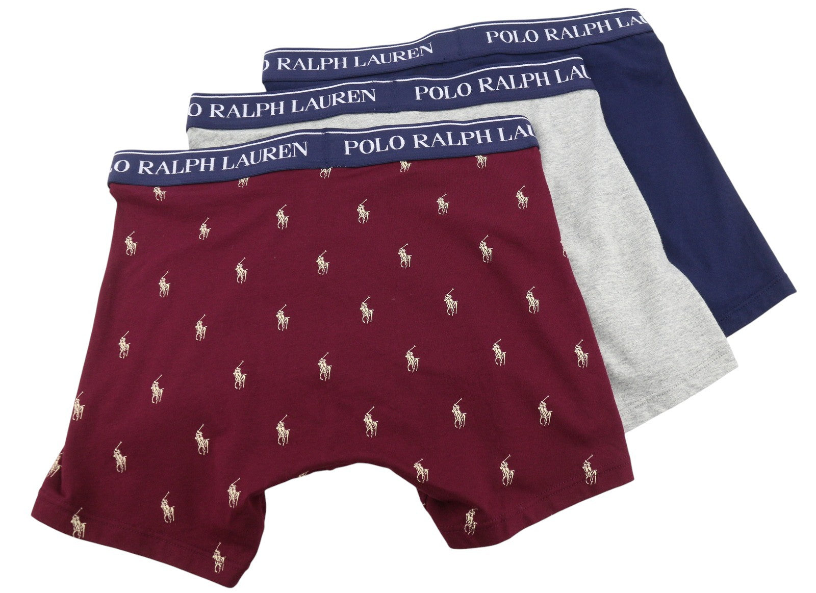 RALPH LAUREN Men Underwear M Multi Stretch Cotton Tricot Boxer Brief 3-Pack