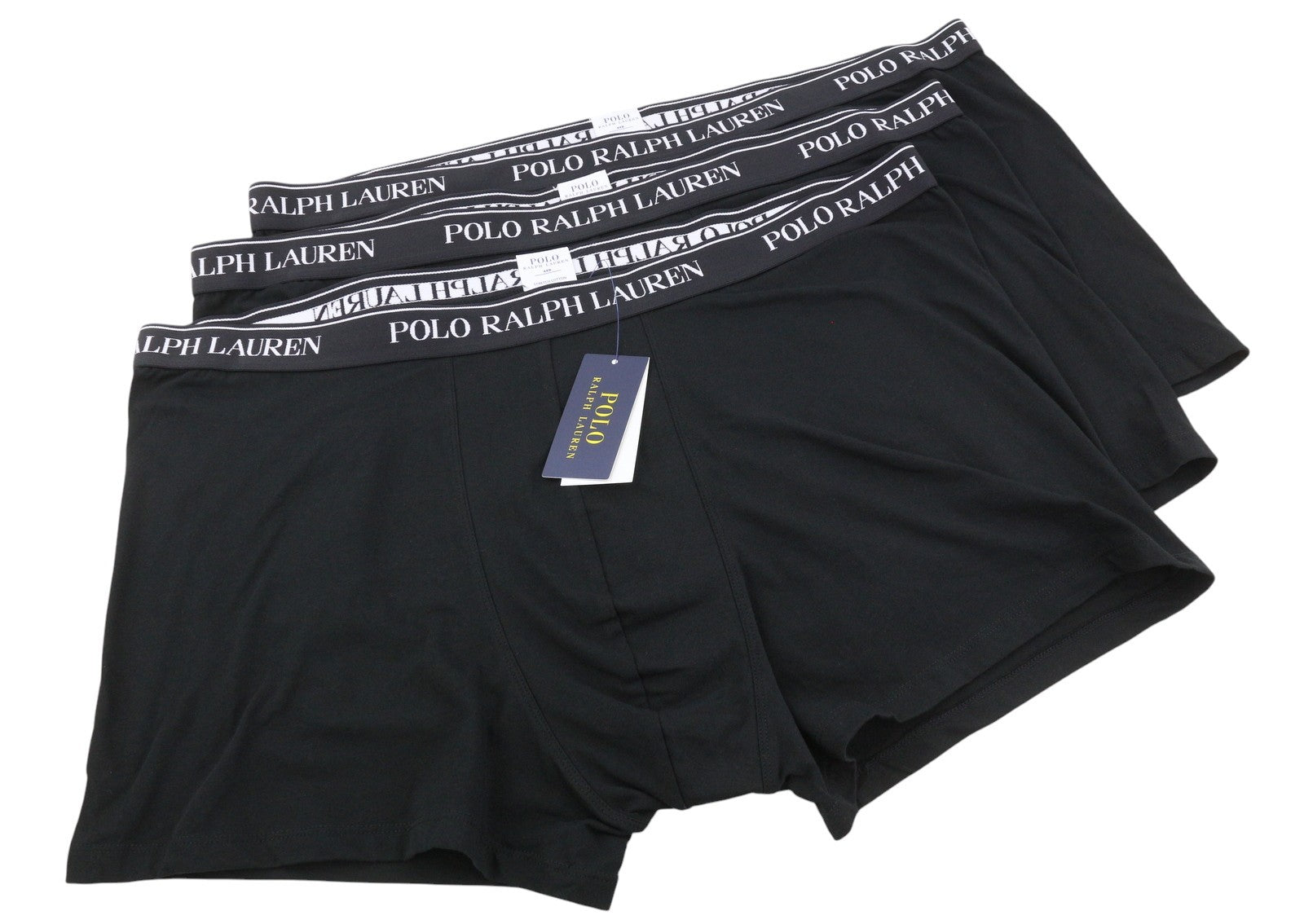RALPH LAUREN Men Underwear 4XL Black Stretch Cotton Tricot Boxer Brief 3-Pack