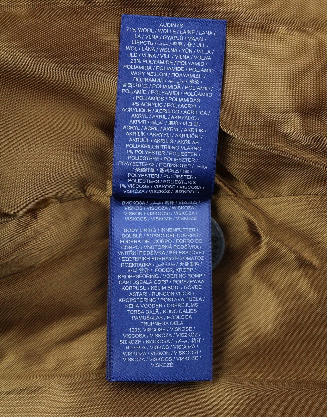 GANT languotas moteriškas paltas L šviesiai smėlio spalvos melanžo spalvos languotas vilnos mišinio paltas RRP625