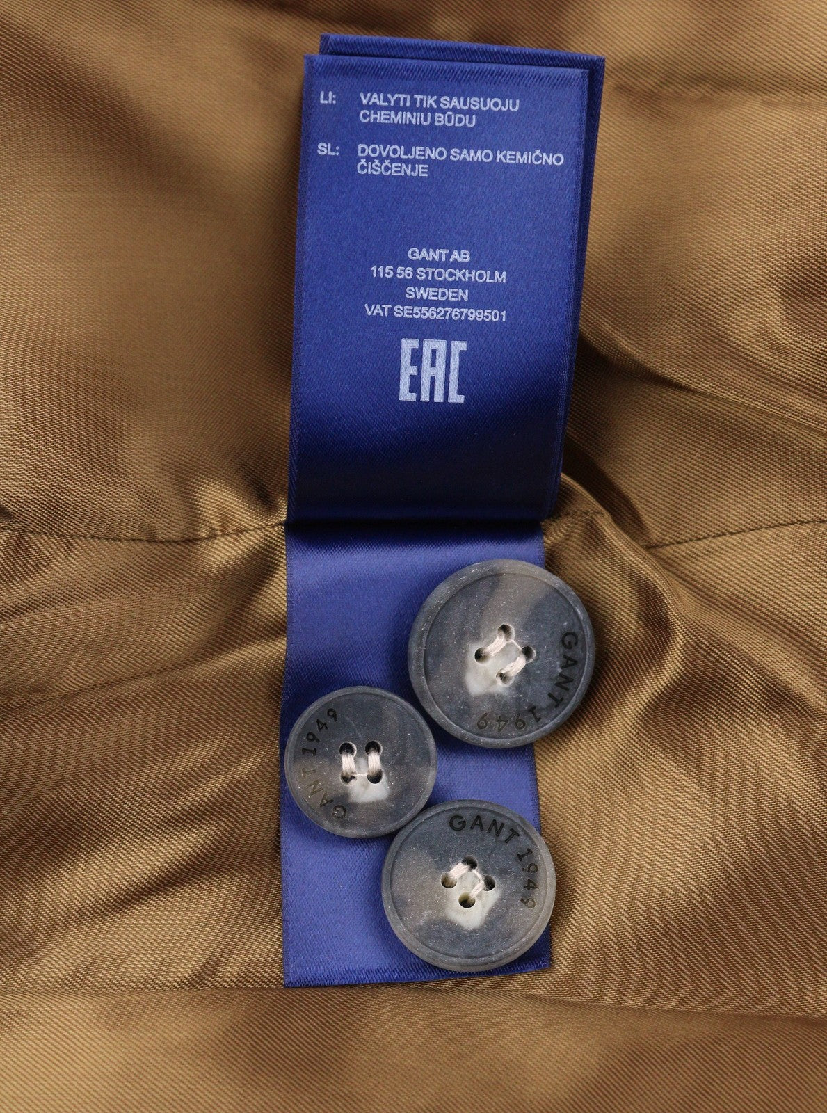 GANT languotas moteriškas paltas L šviesiai smėlio spalvos melanžo spalvos languotas vilnos mišinio paltas RRP625