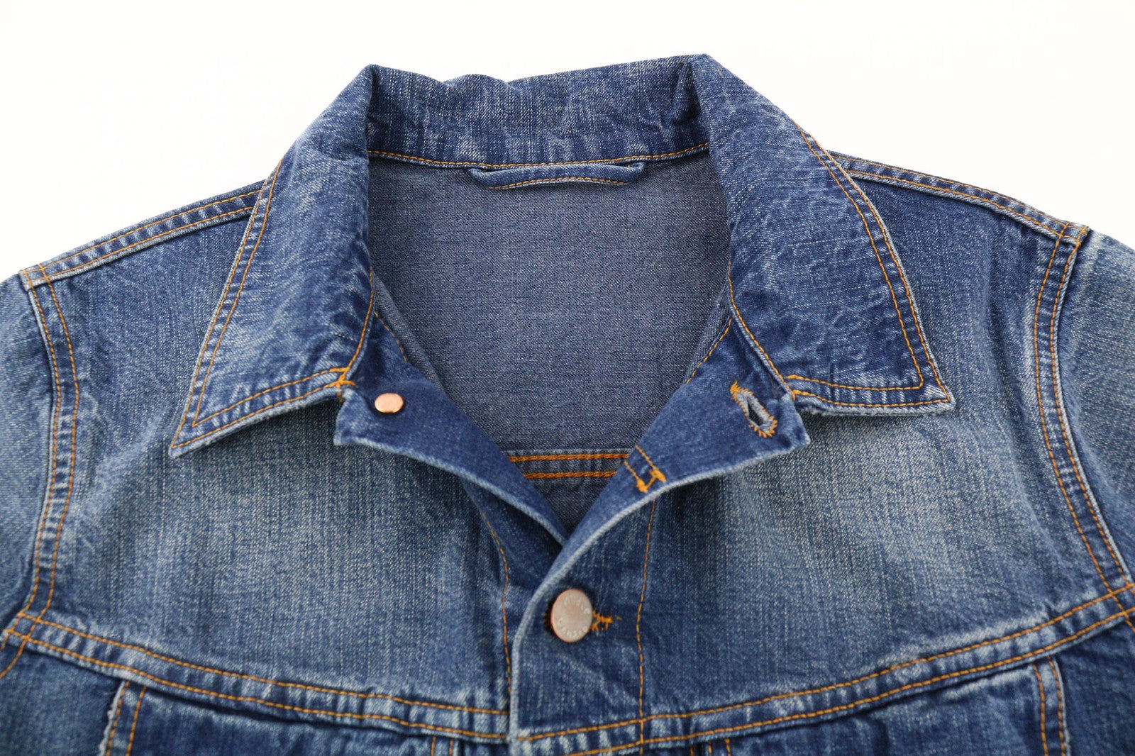 NUDIE JEANS Terry Recycle Worn In Men's Blue Cotton Denim Jacket M Long Sleeve