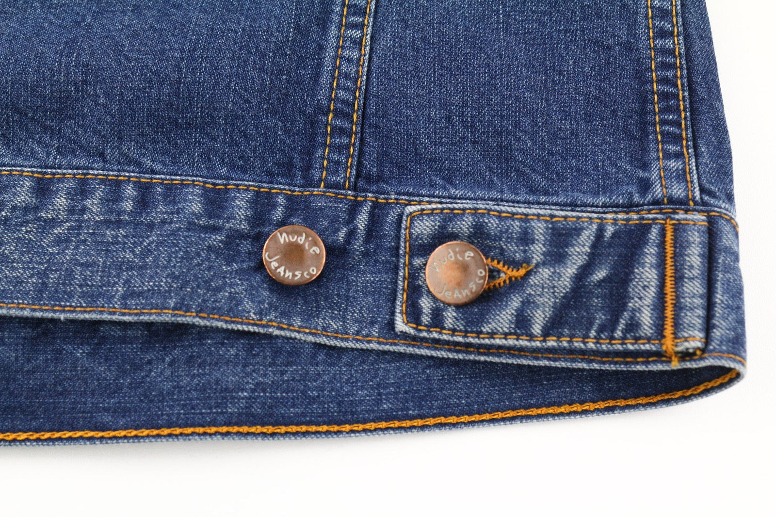 NUDIE JEANS Terry Recycle Worn In Men's Blue Cotton Denim Jacket M Long Sleeve