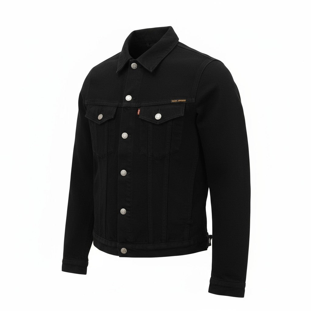 NUDIE JEANS Billy Rebel Black Men's XS Cotton Denim Unlined Jacket Casual