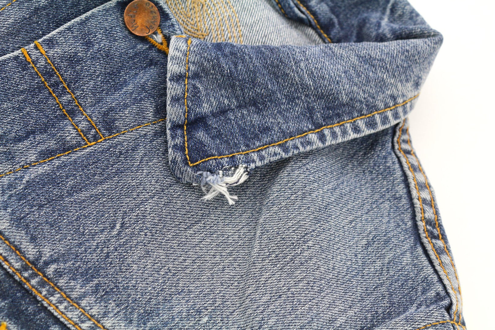 NUDIE JEANS Conny Org. Light Vintage Men's S Washed Denim Blue Cotton Jacket