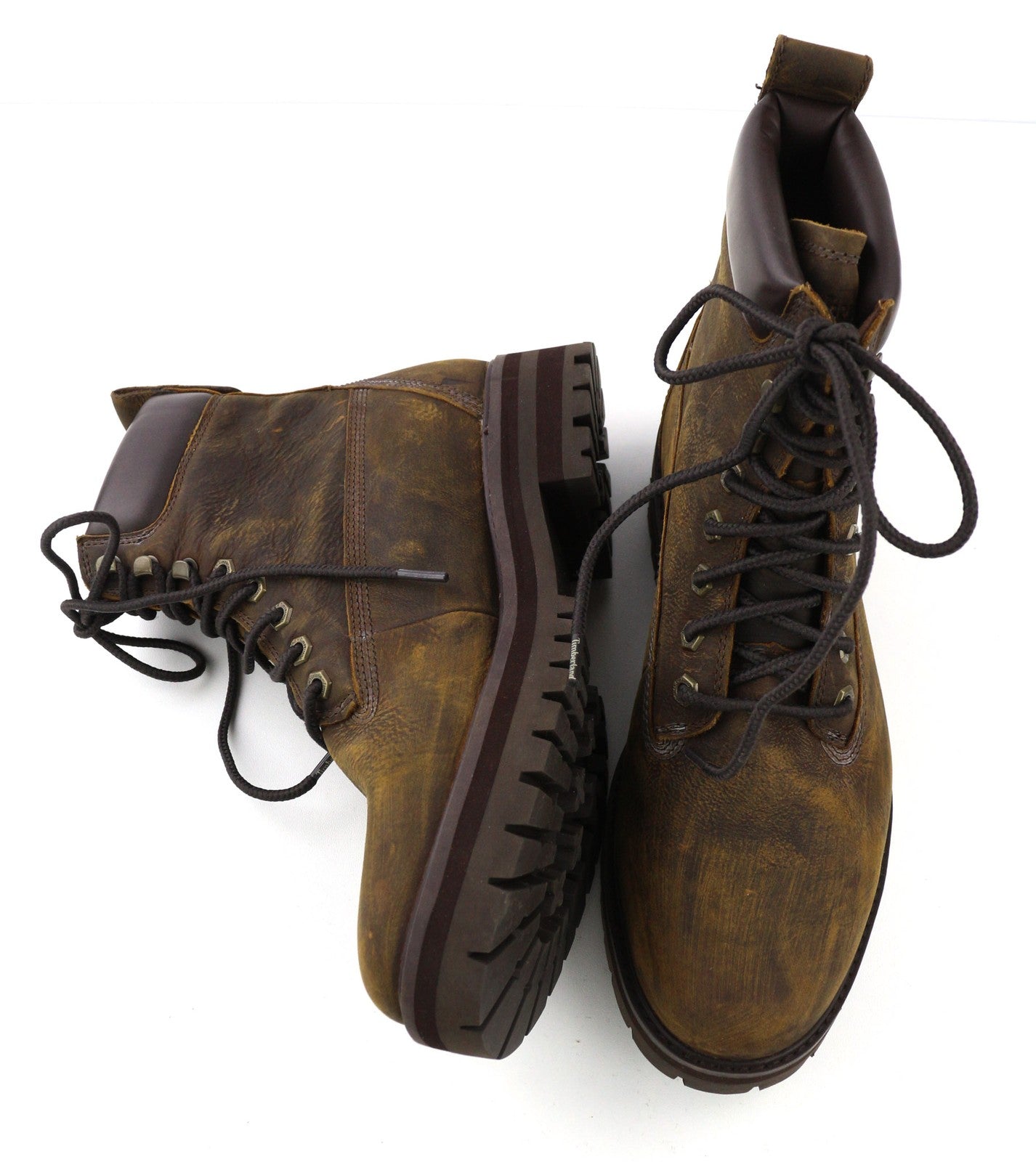 TIMBERLAND A2BSR-A4519 Men's EU43/43.5 Brown Leather Aged High-Top Shoes