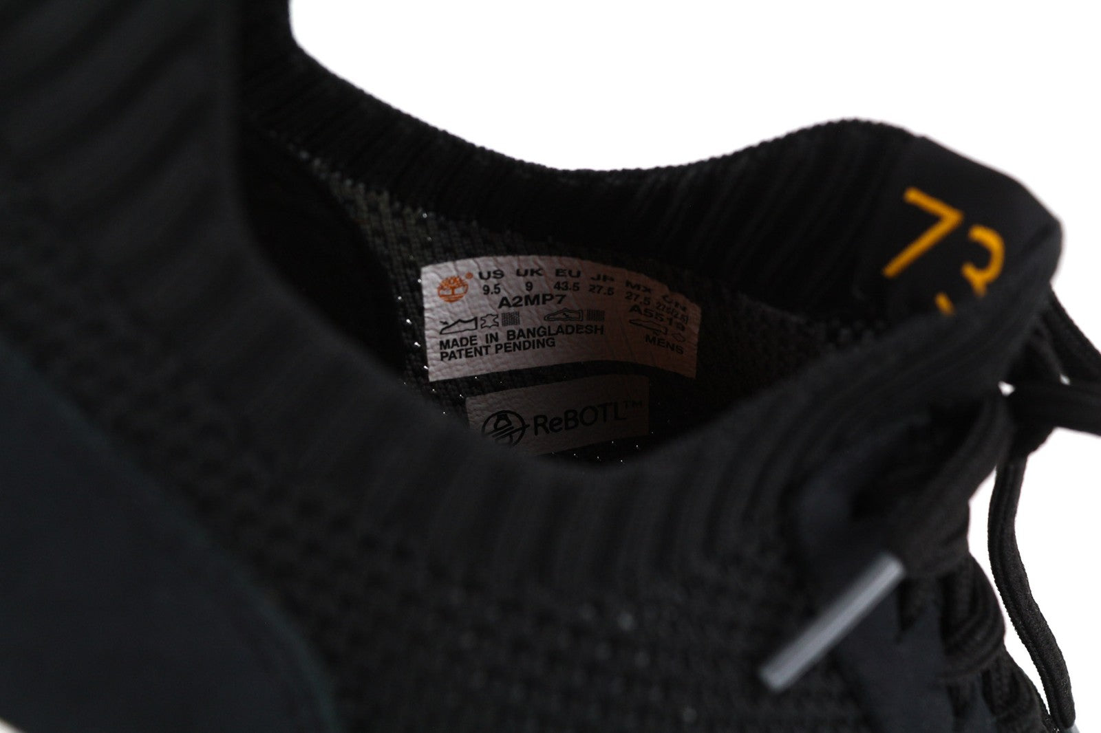 TIMBERLAND A2MP7-A5519 vyriški juodi odiniai laisvalaikio batai iš tekstilės, dydis EU43.5/44. 