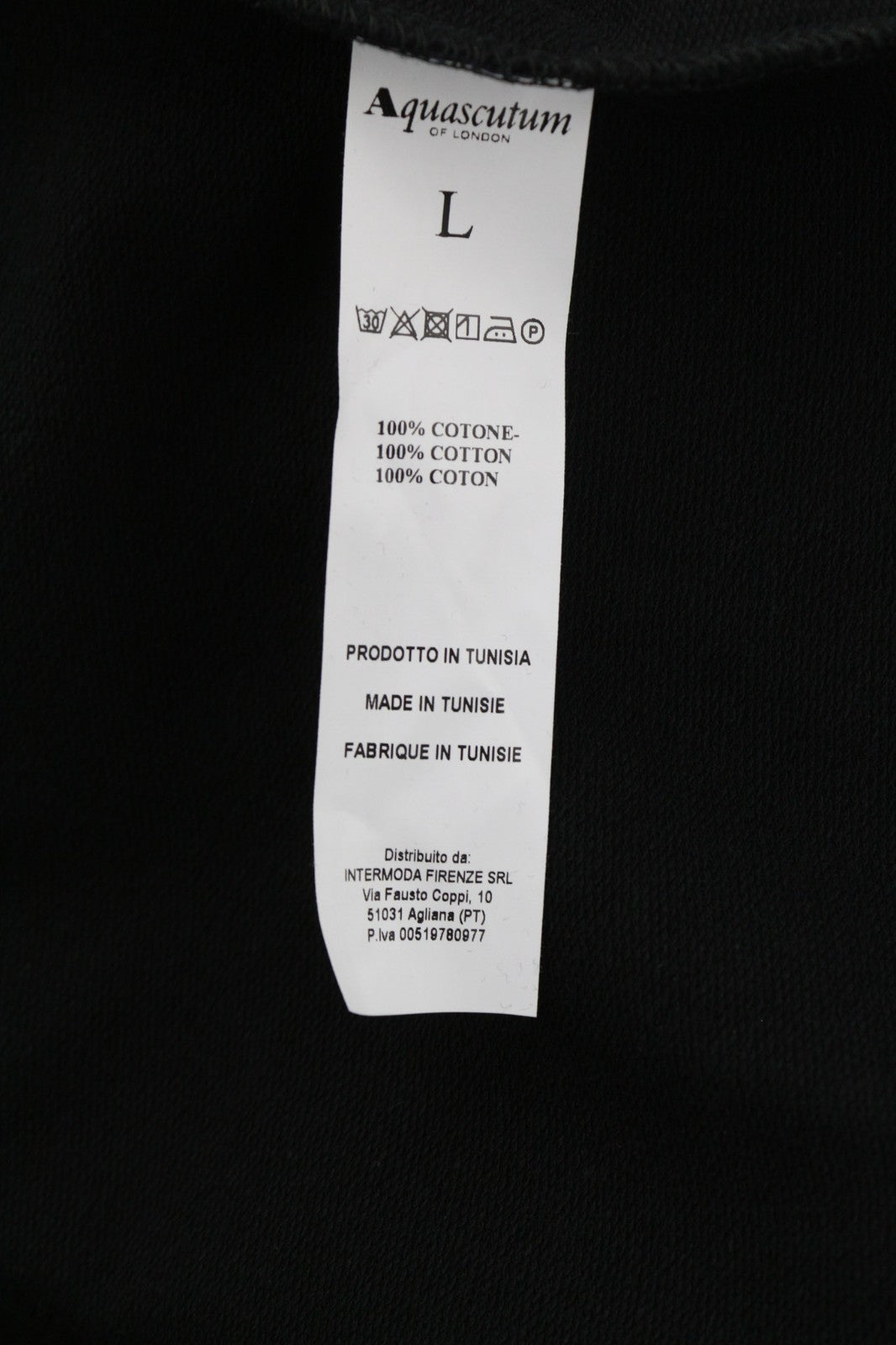 AQUASCUTUM FGIA28 vyriškas L dydžio juodas megztinis ilgomis rankovėmis, derantis visiems sezonams 