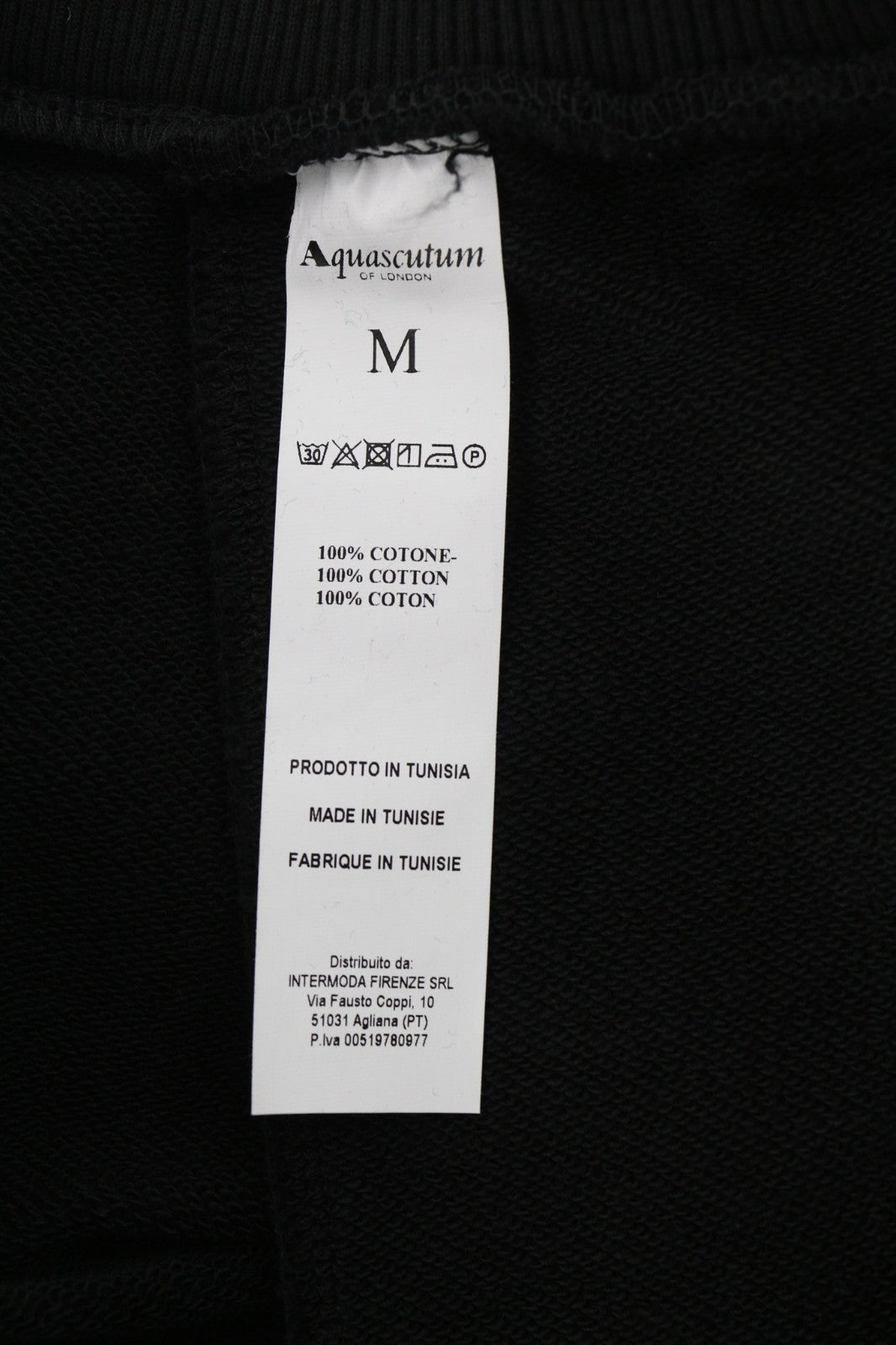 AQUASCUTUM FPIA38 vyriškos juodos sportinės kelnės su raišteliu „All Seasons“ logotipu M dydžio