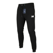 AQUASCUTUM PAAI03 vyriškos XL dydžio juodos sportinės kelnės su raišteliu juosmeniui, visiems metų laikams 