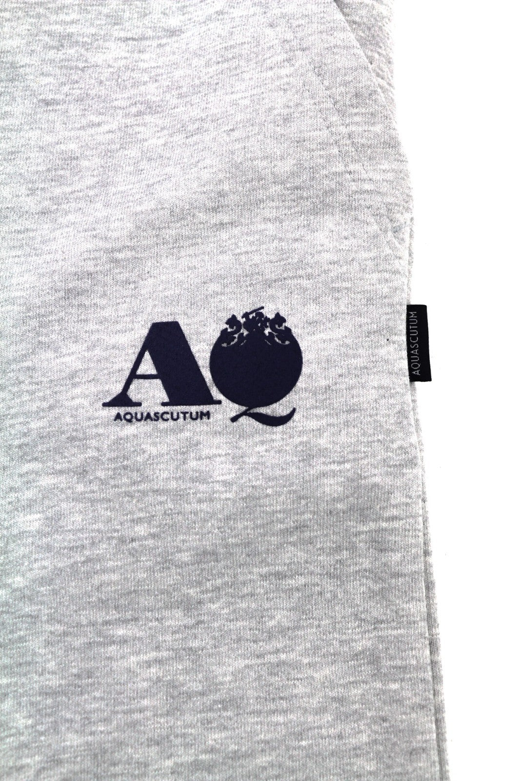 AQUASCUTUM PAAI03 vyriškos XL dydžio pilkos melanžo spalvos sportinės kelnės su raišteliu juosmenyje 