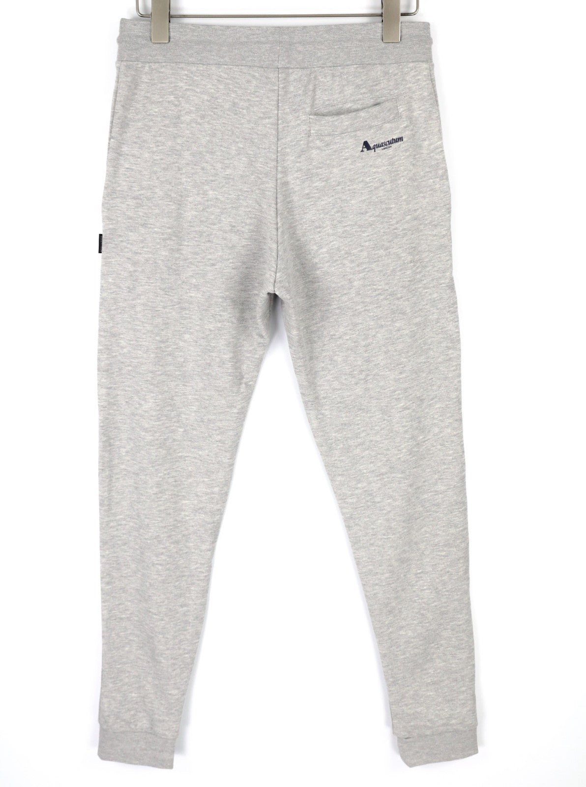 AQUASCUTUM PAAI03 vyriškos XL dydžio pilkos melanžo spalvos sportinės kelnės su raišteliu juosmenyje 