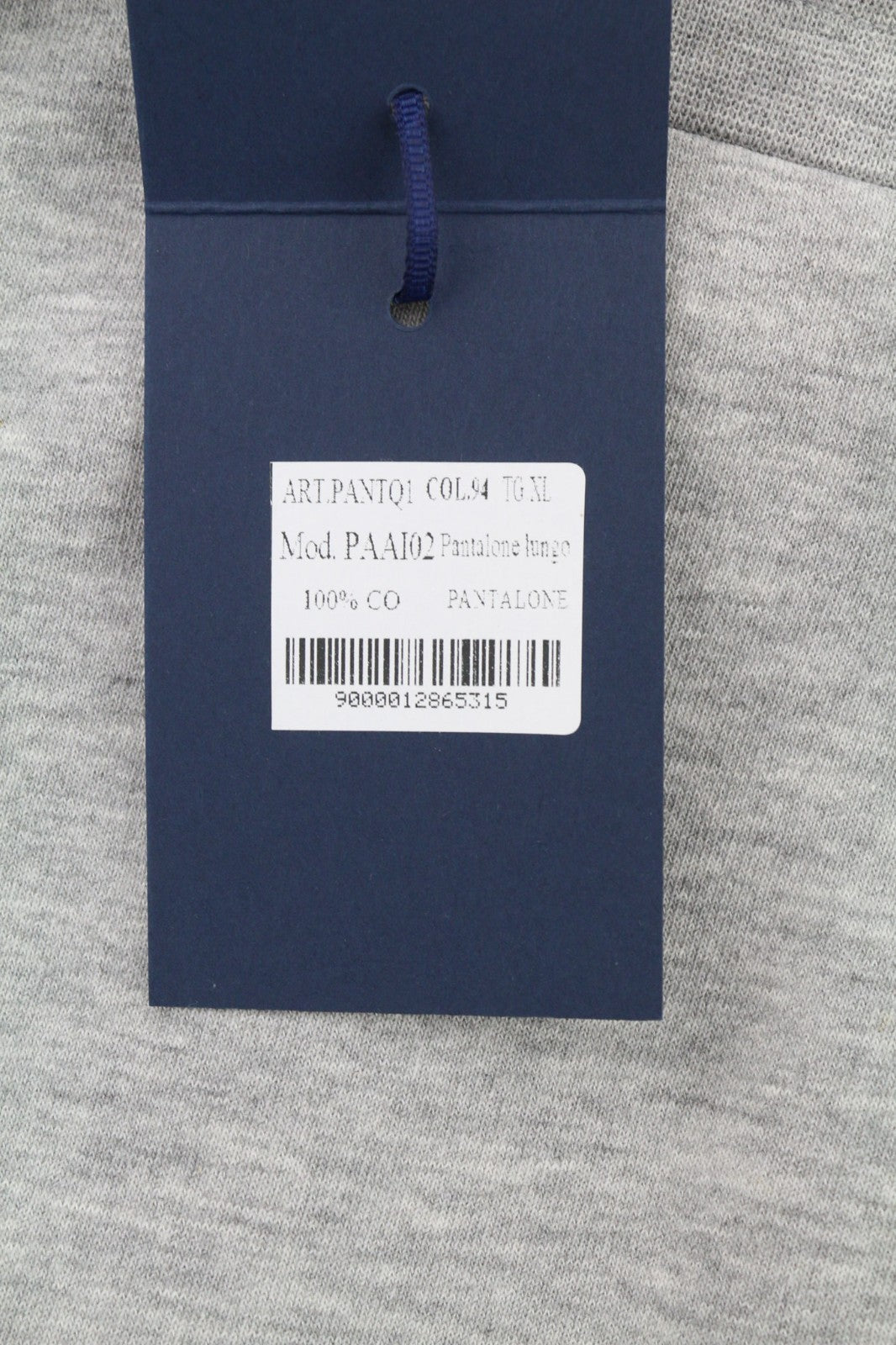 AQUASCUTUM PAAI02 vyriškos XL dydžio melanžo pilkos sportinės kelnės su logotipu ir raišteliu juosmenyje 