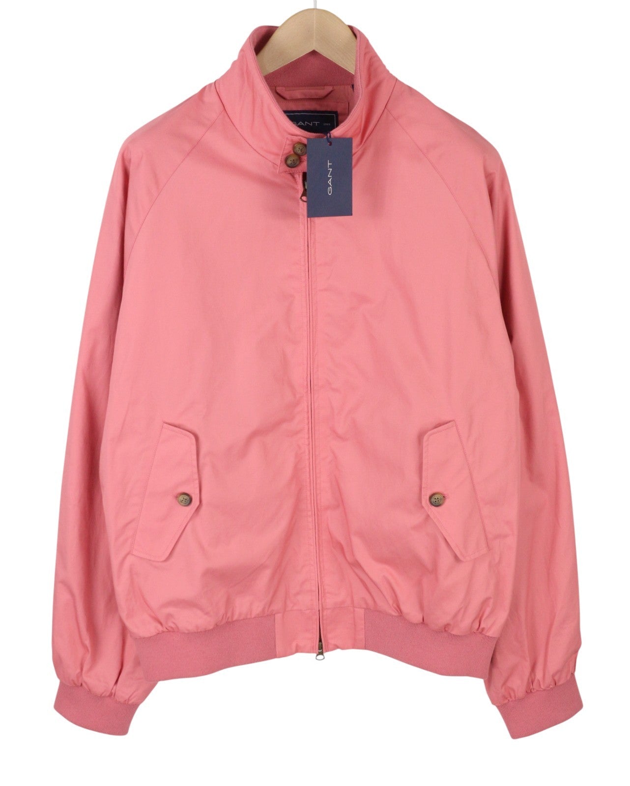 GANT Cotton Harringtone Men Jacket L Rapture Rose Full Zip Bomber Lightweight
