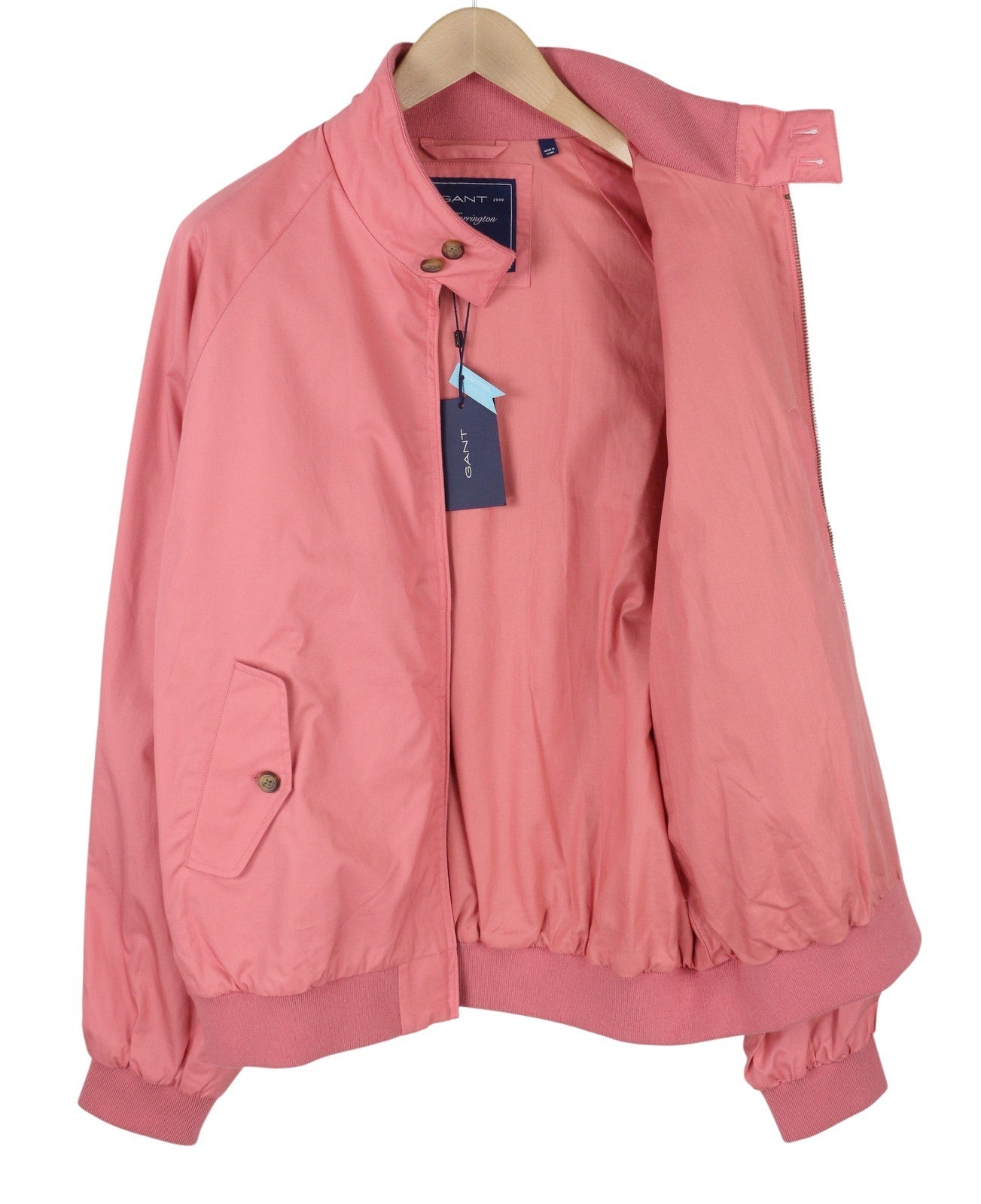 GANT Cotton Harringtone Men Jacket L Rapture Rose Full Zip Bomber Lightweight
