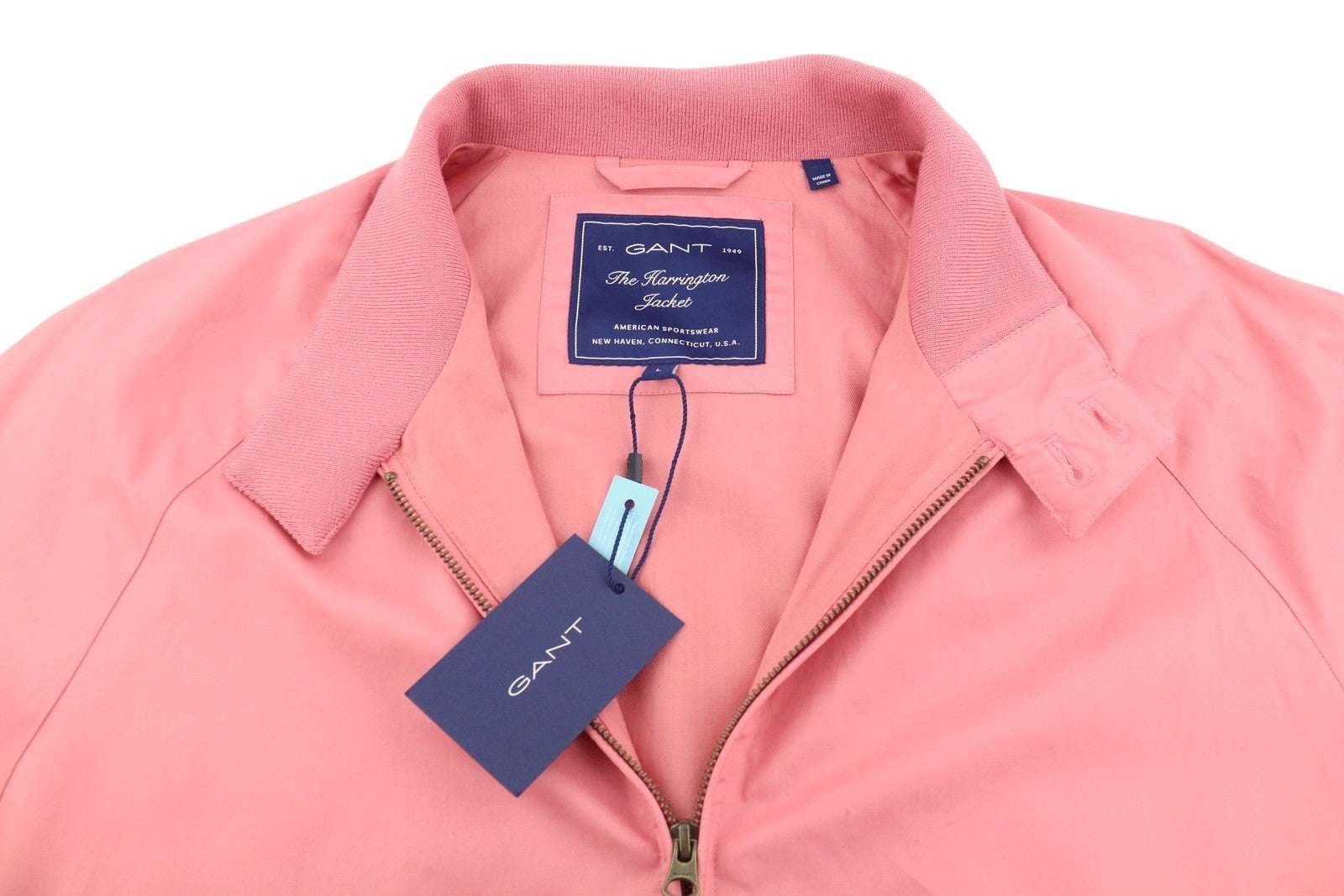 GANT Cotton Harringtone Men Jacket L Rapture Rose Full Zip Bomber Lightweight
