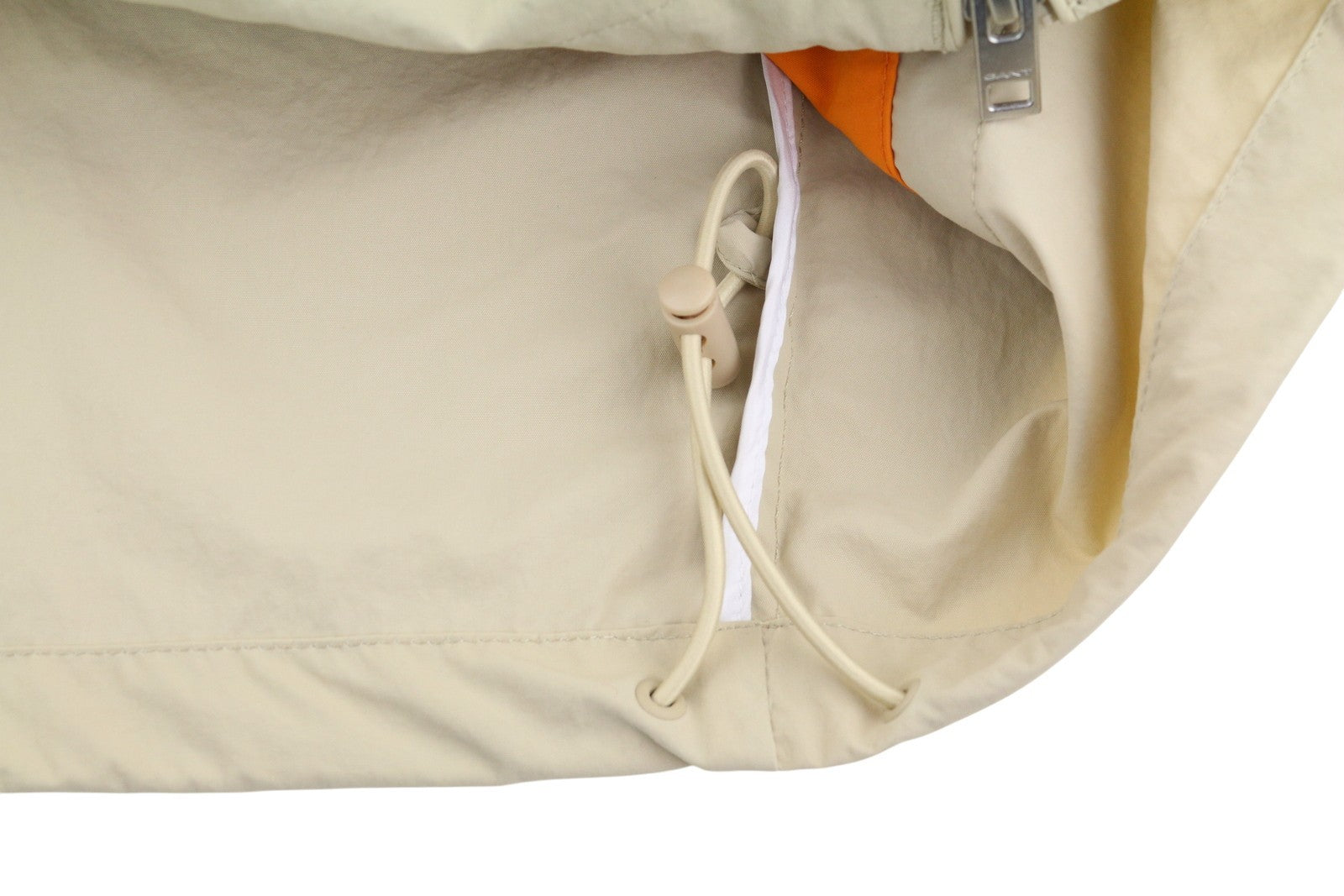 GANT Color Blocked Windbreaker Men Jacket M Dry Sand Hooded Full Zip Lightweight