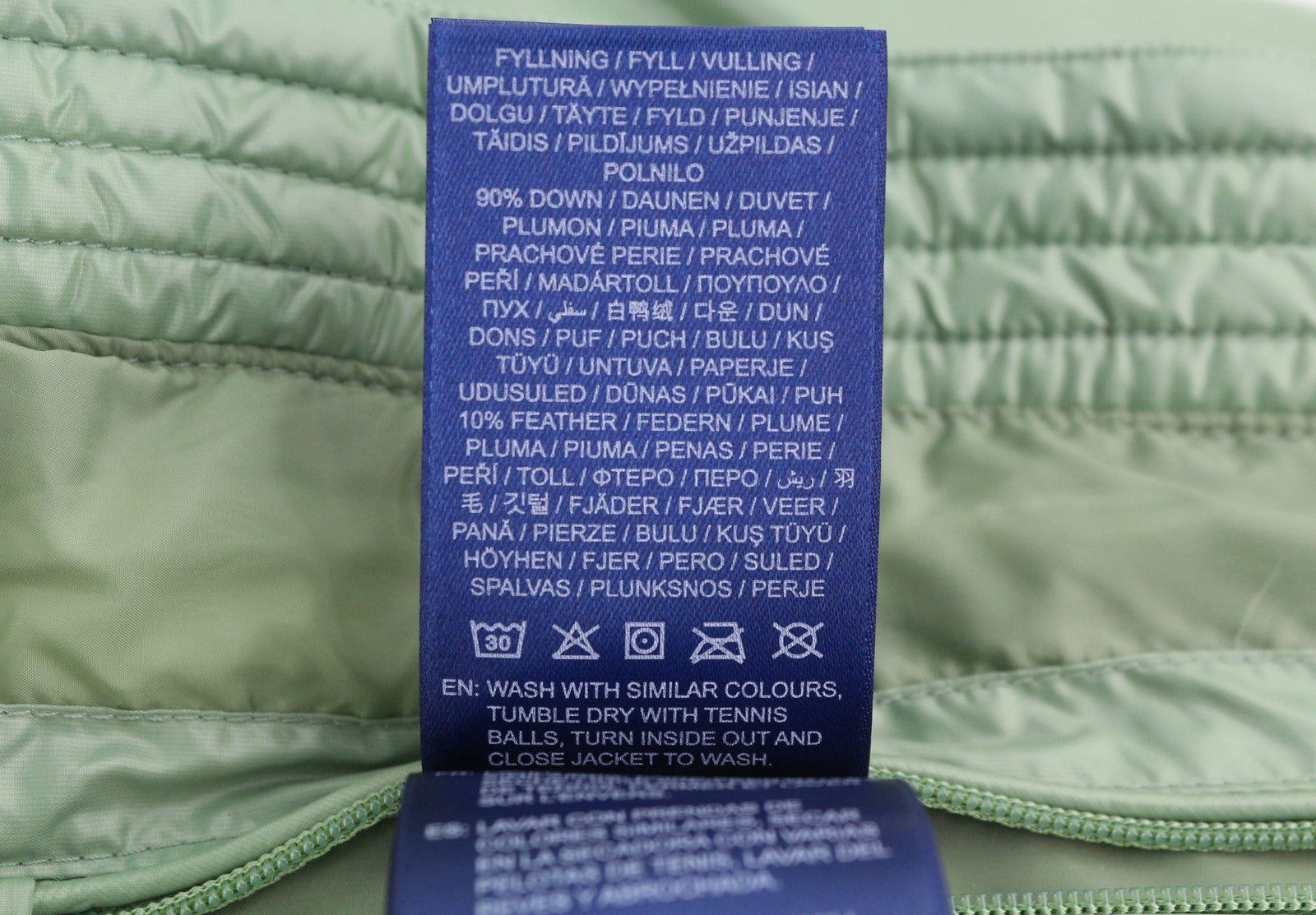 GANT trumpintas pūkinis moteriškas švarkas XL dydžio Kalamata žalias, pūkuotas, dygsniuotas, RRP425 