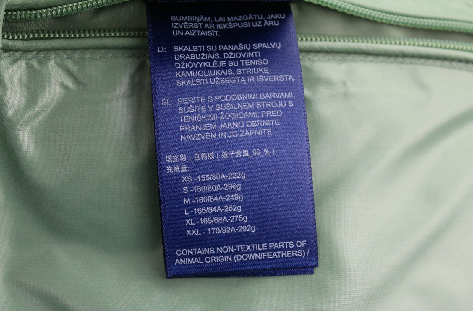 GANT trumpintas pūkinis moteriškas švarkas XL dydžio Kalamata žalias, pūkuotas, dygsniuotas, RRP425 