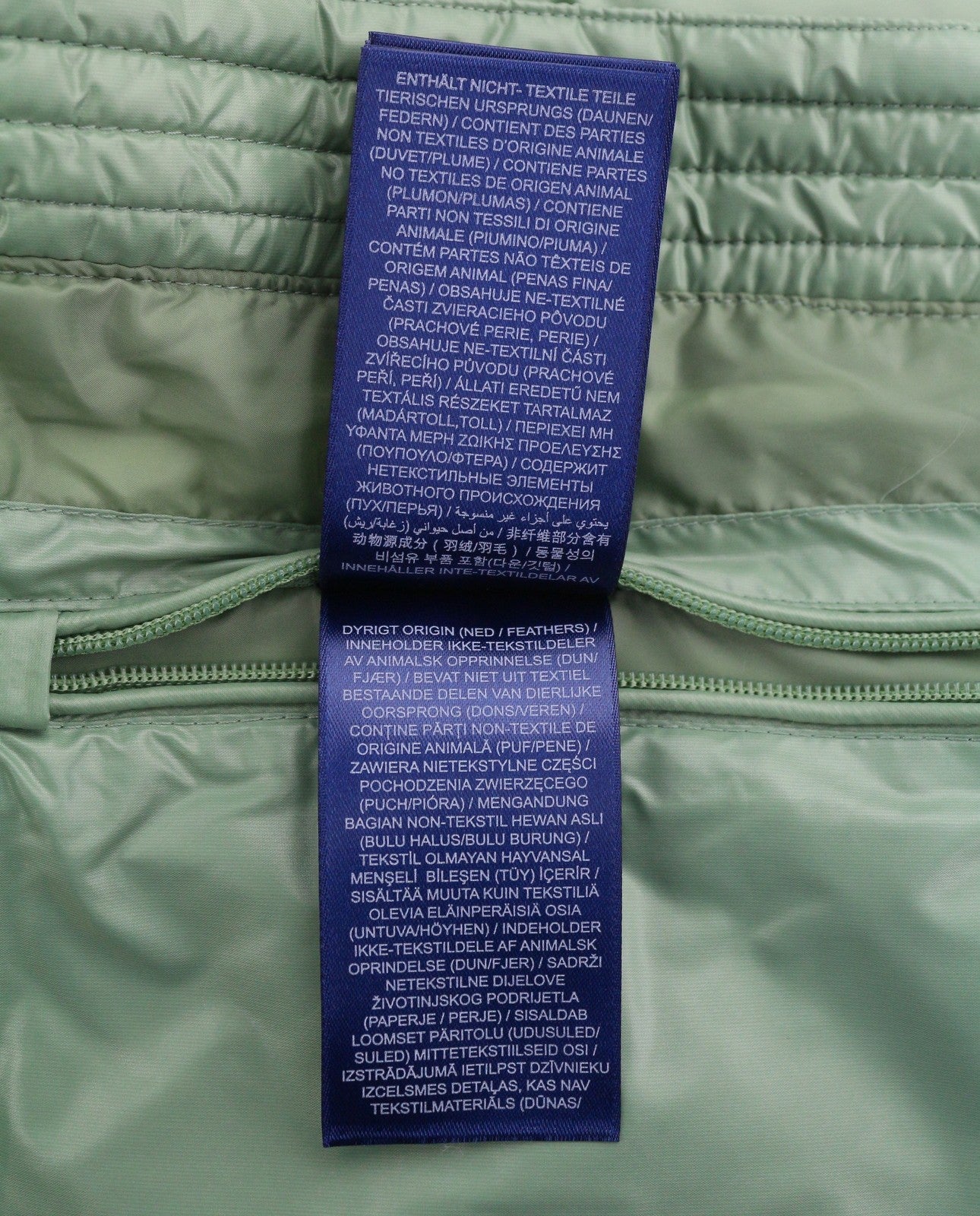 GANT trumpintas pūkinis moteriškas švarkas XL dydžio Kalamata žalias, pūkuotas, dygsniuotas, RRP425 