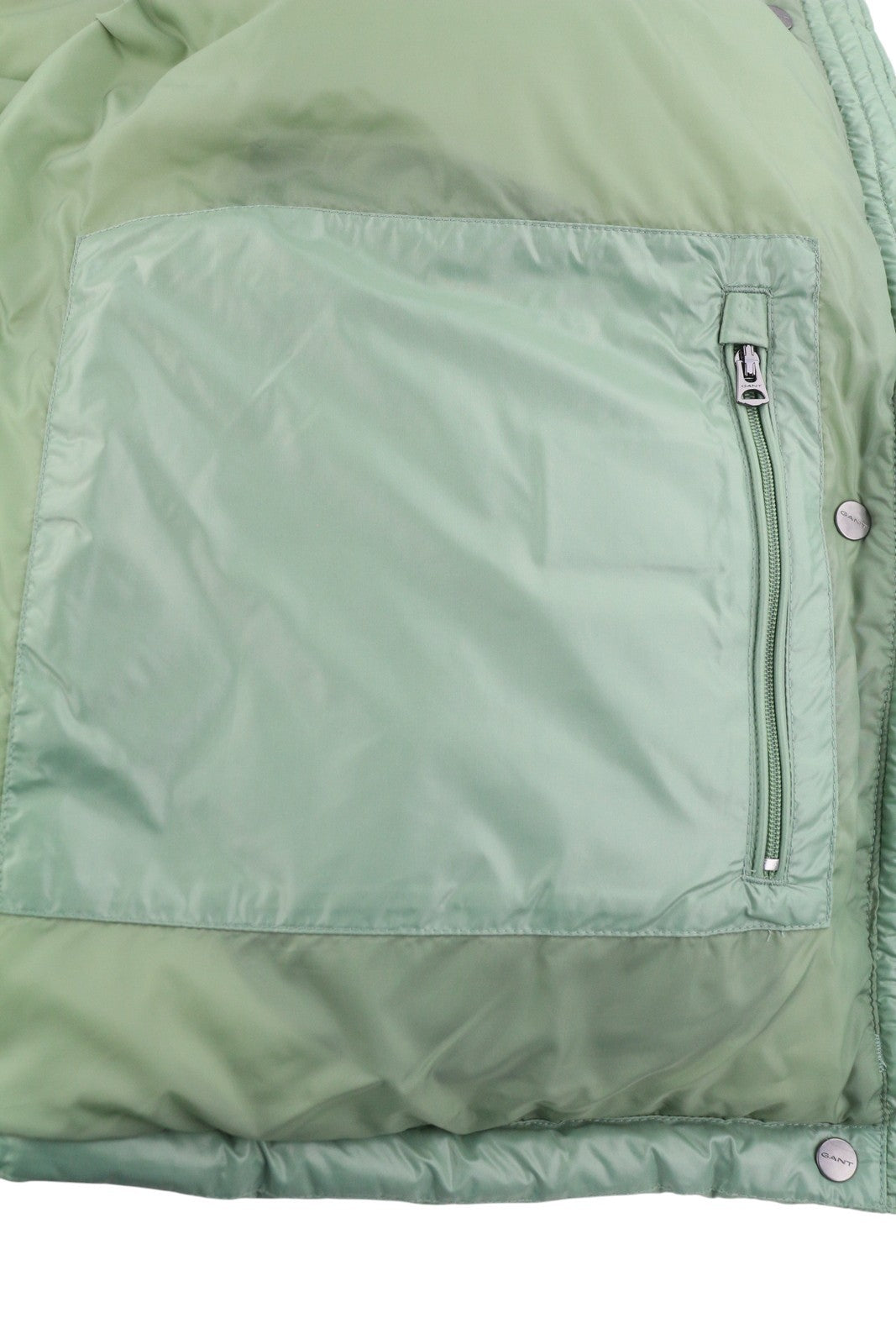 GANT trumpintas pūkinis moteriškas švarkas XL dydžio Kalamata žalias, pūkuotas, dygsniuotas, RRP425 