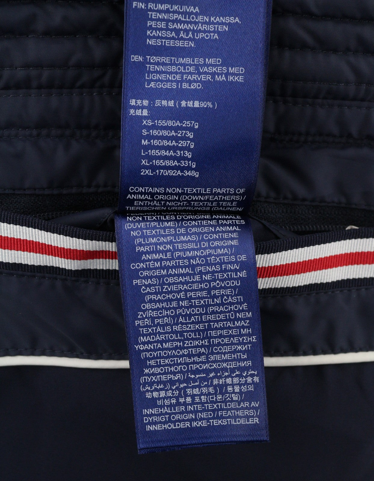 GANT ilga pūkinė moteriška striukė XS, vakarinės mėlynos spalvos, su paminkštintu dygsniuotu gobtuvu, vidutinio dydžio, RRP299 