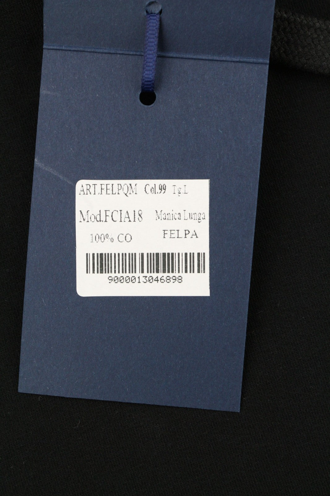 AQUASCUTUM FCIA18 vyriškas L dydžio juodas džemperis su gobtuvu ir kengūros logotipu bei kišene 