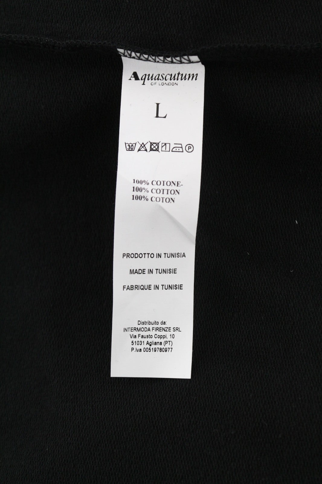 AQUASCUTUM FCIA18 vyriškas L dydžio juodas džemperis su gobtuvu ir kengūros logotipu bei kišene 